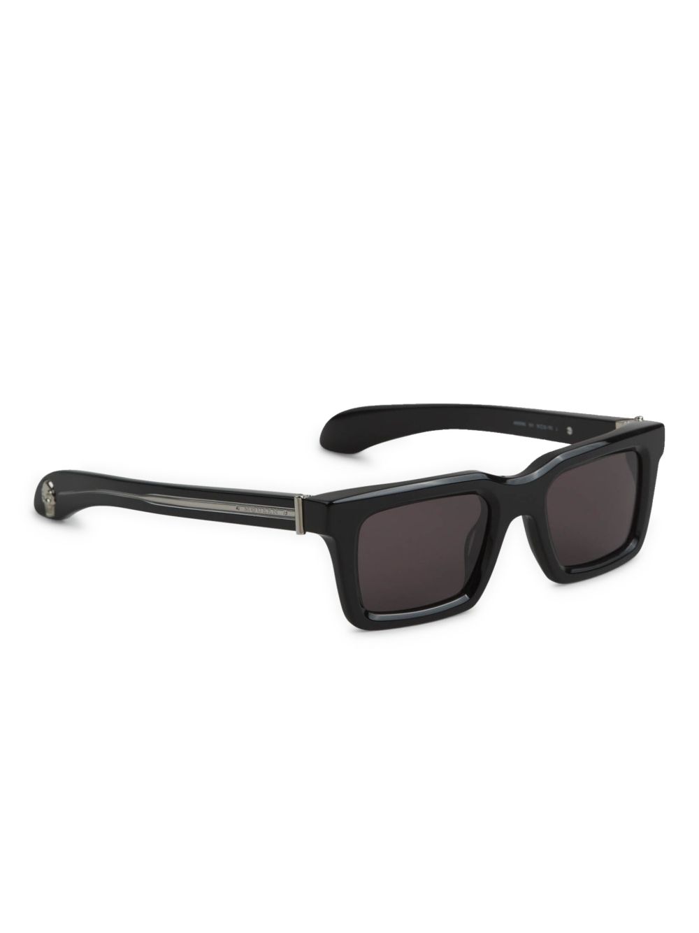 Rectangular Frame Sunglasses With Glossy Black Finish