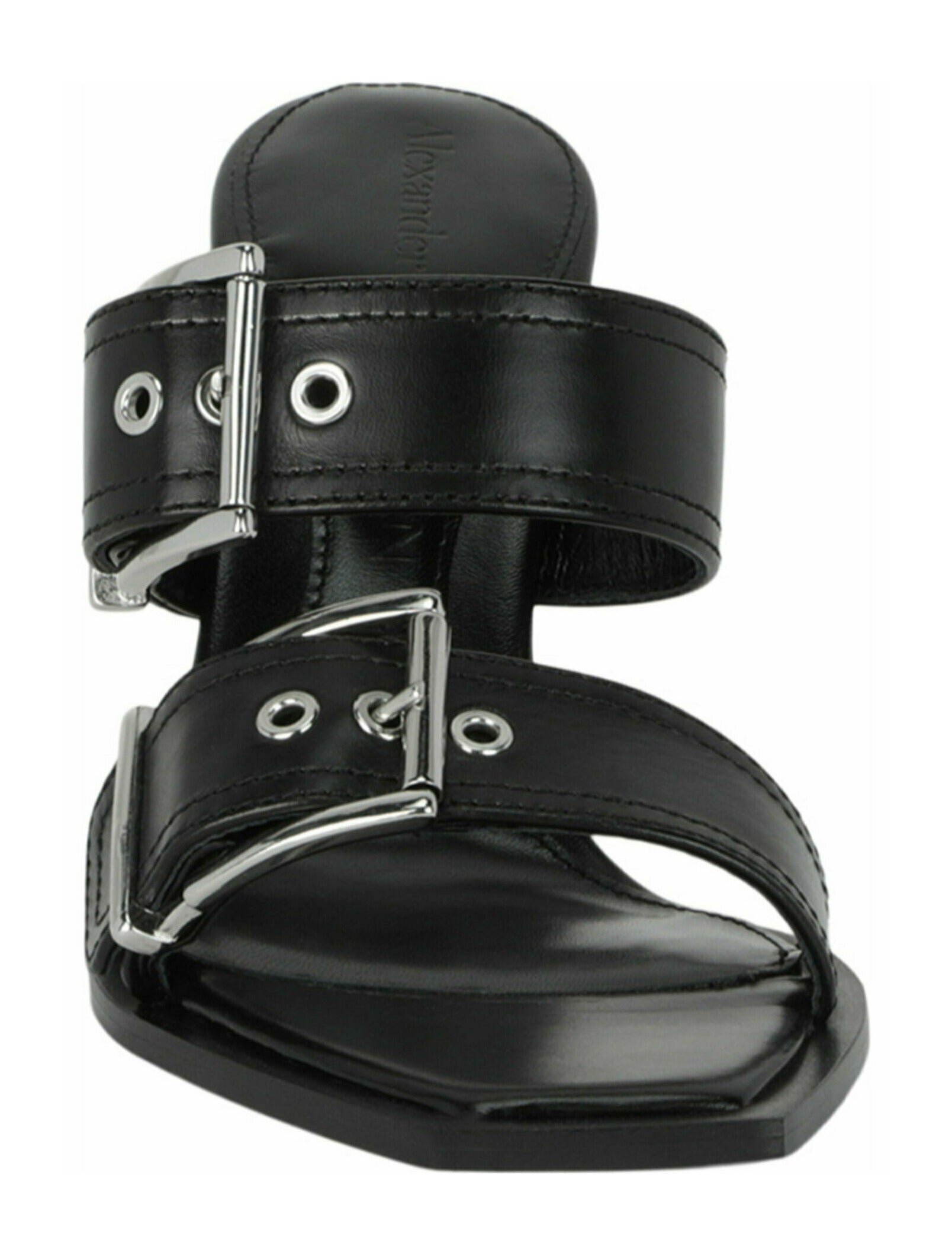 Double Buckle Punk Mules