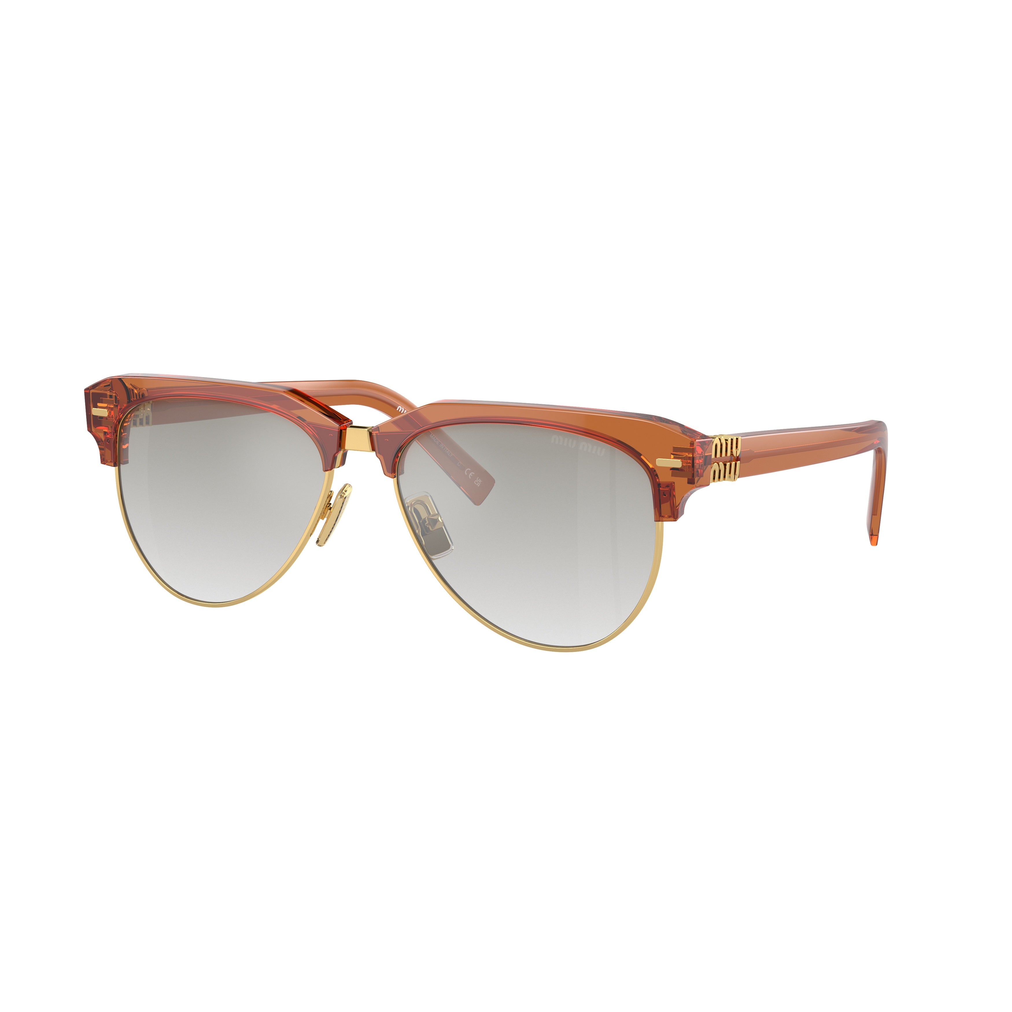 0mu 09zs Translucent Amber Acetate Sunglasses