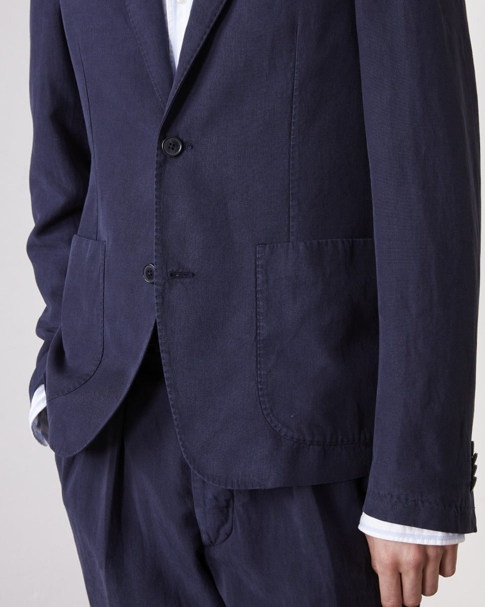 Unconstructed Two-Button Jacket With Soft Shoulder Design