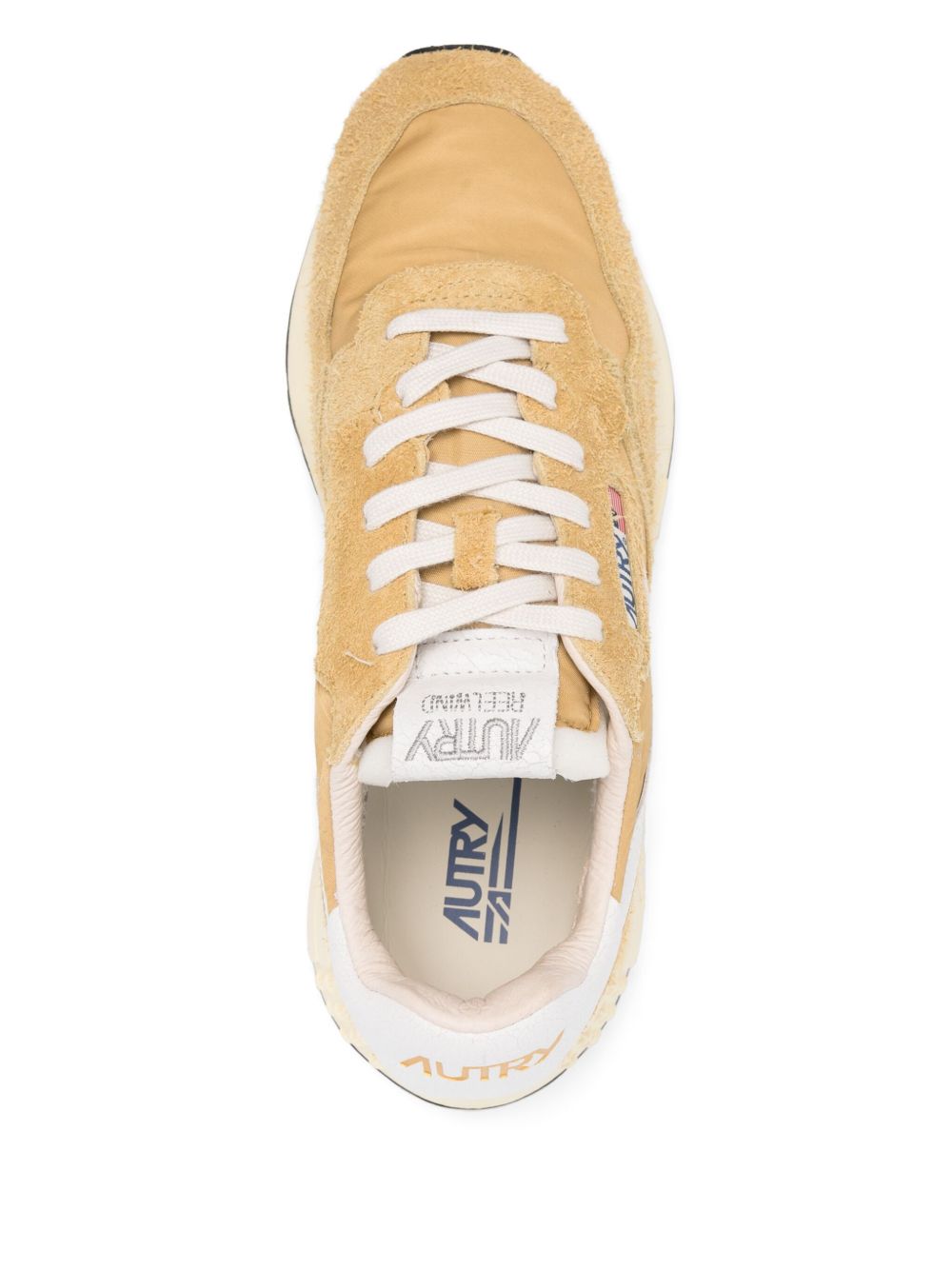 Beige Sneakers with Logo-Embellished Side Panels