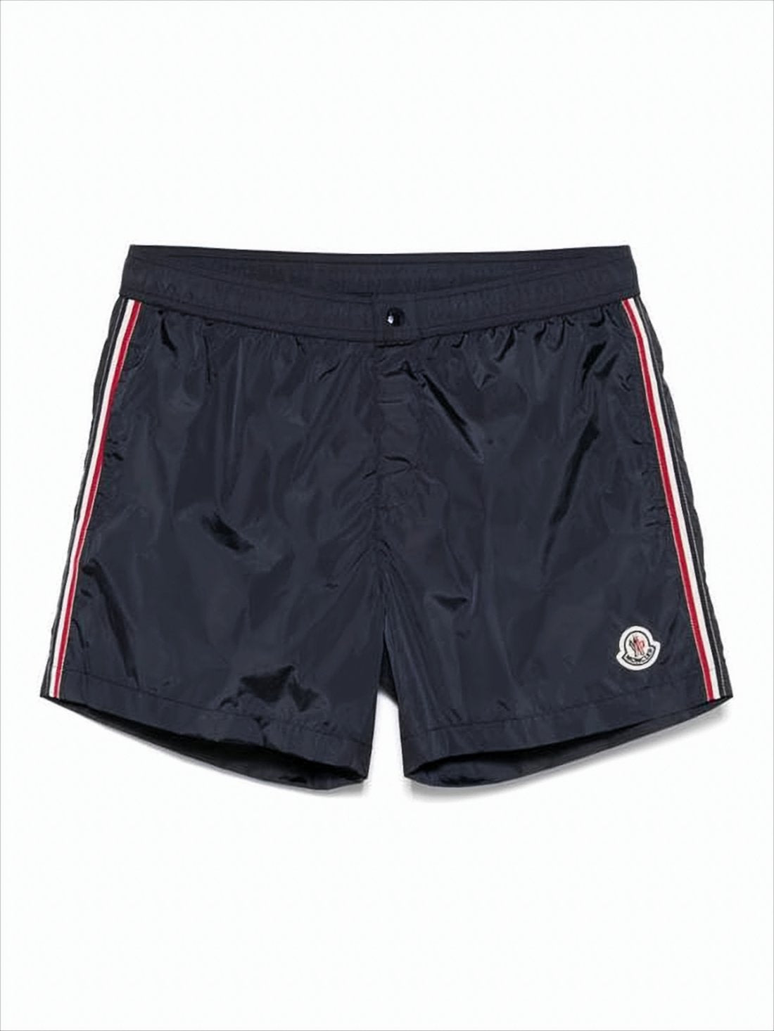 Blue Polyamide Shorts with Fitted Waistband
