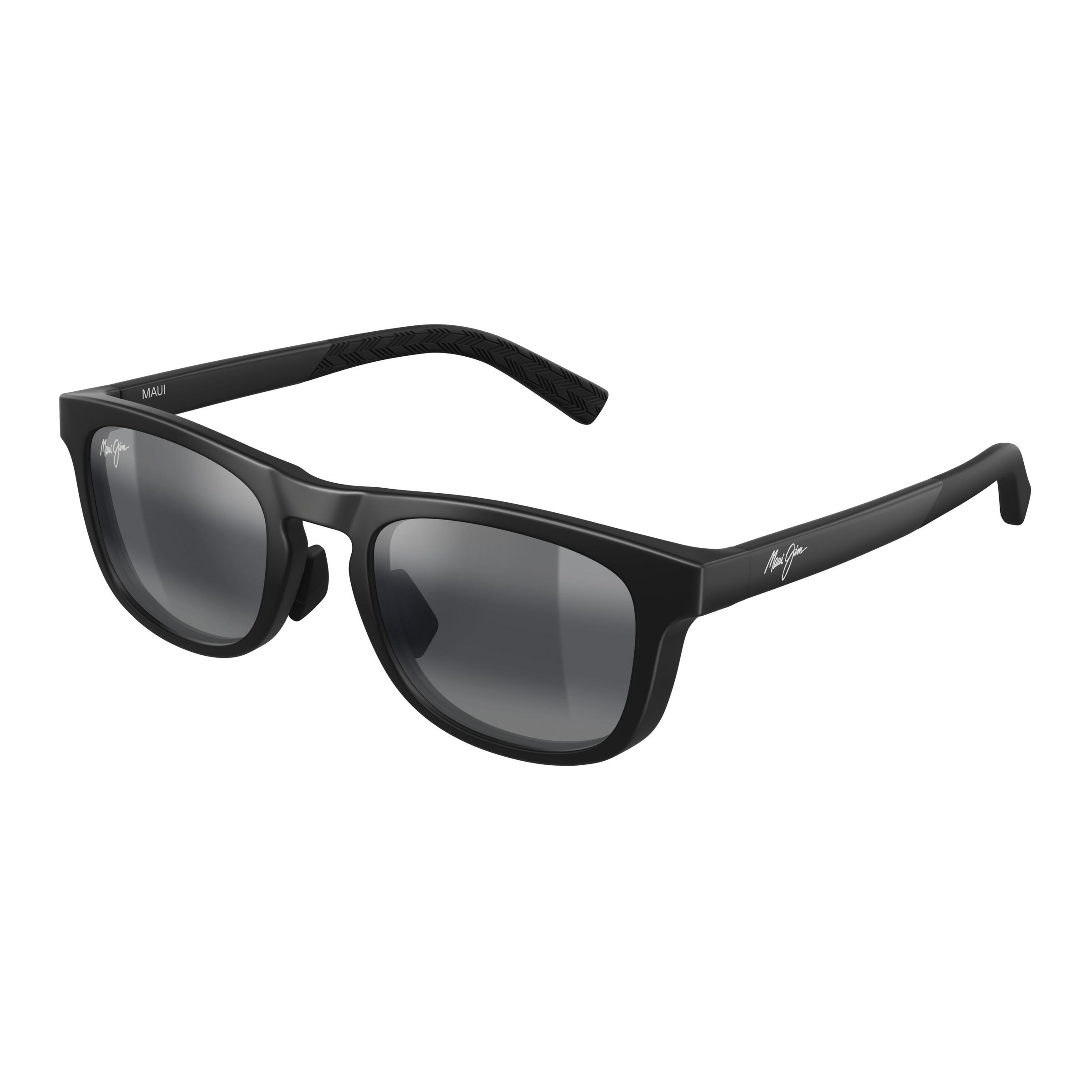 Aliali Rectangular Frame Sunglasses with Matte Black Finish