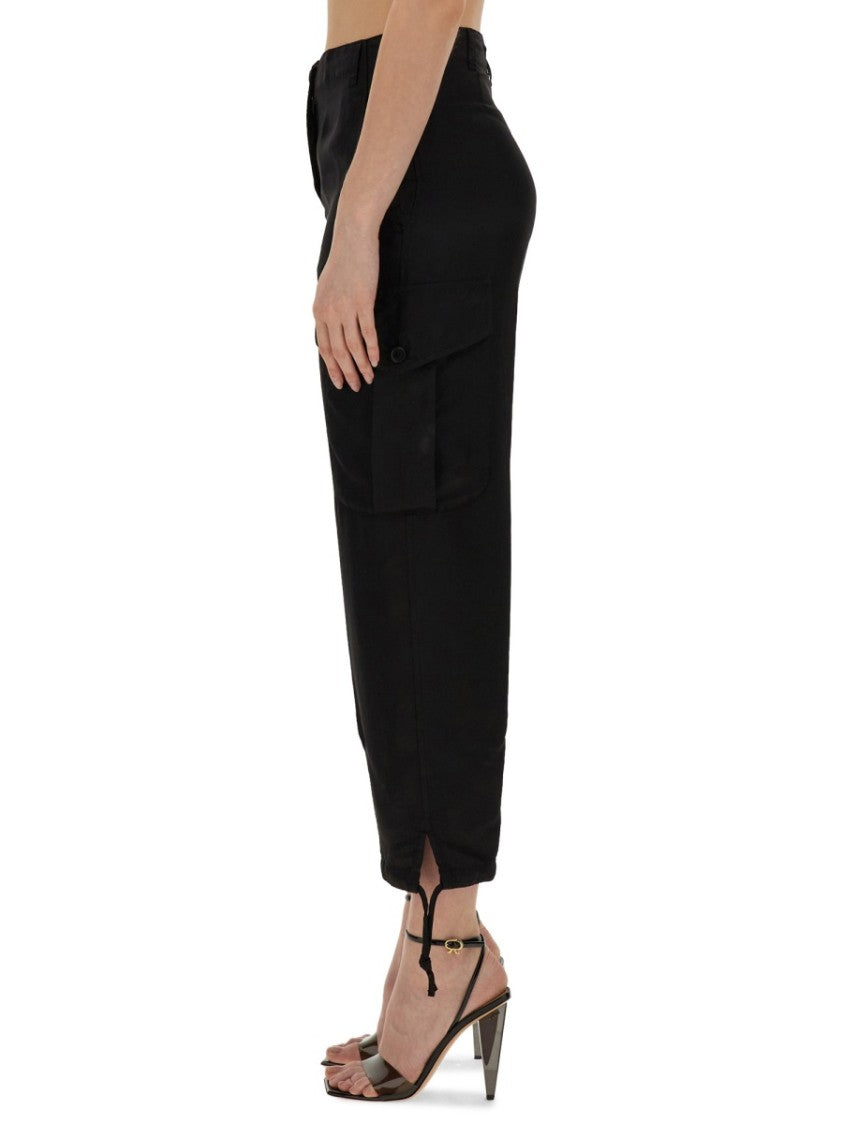 Regular Fit Cargo Pants With Adjustable Hems And Side Pockets