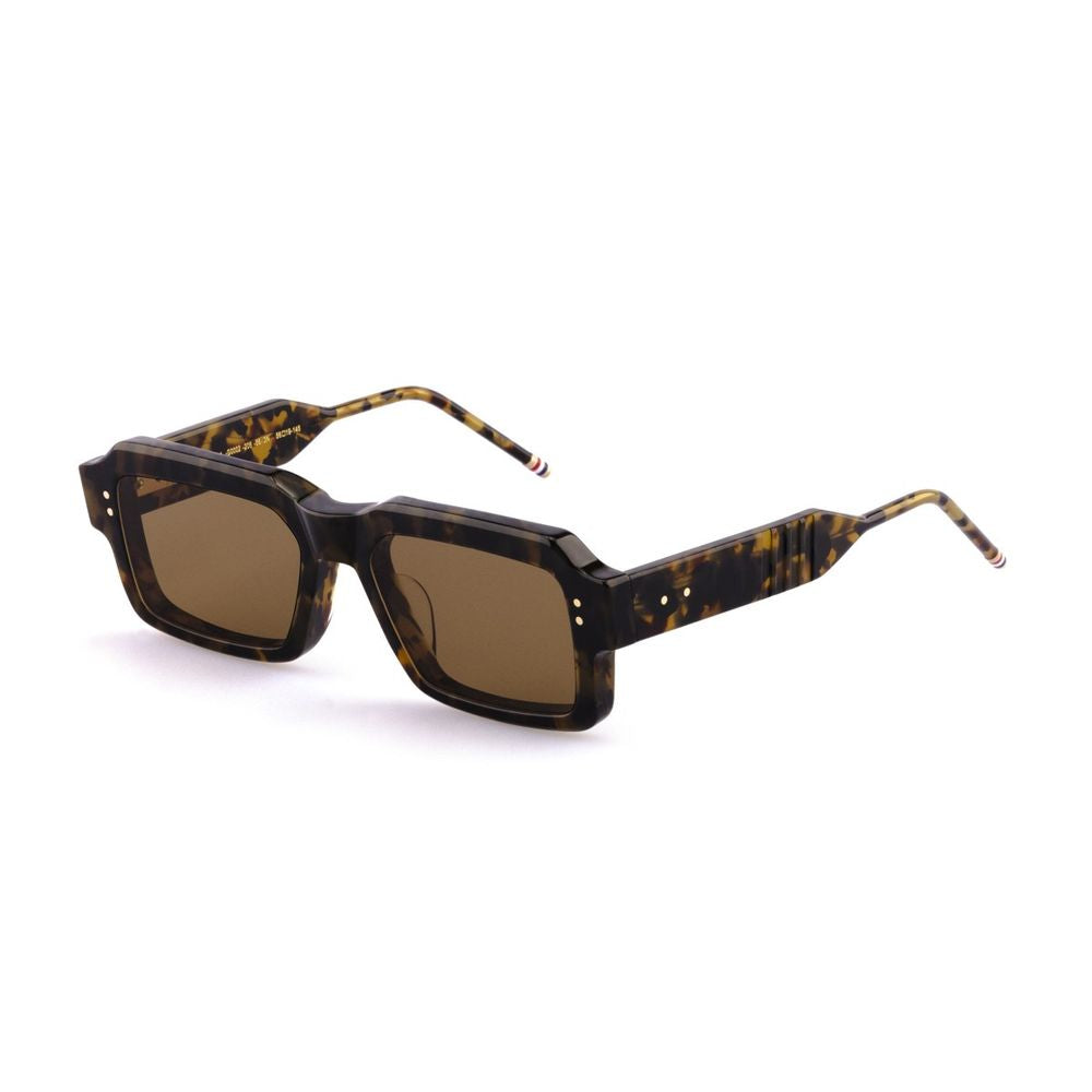 Ues924A - G0002 Rectangular Brown Havana Sunglasses