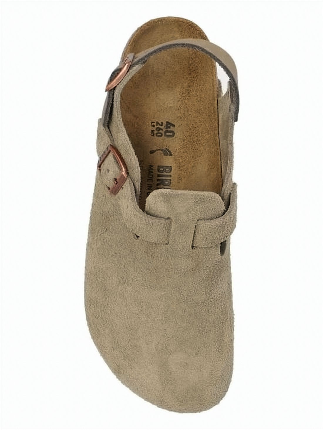 Suede Closed-Toe Sandals with Adjustable Buckle