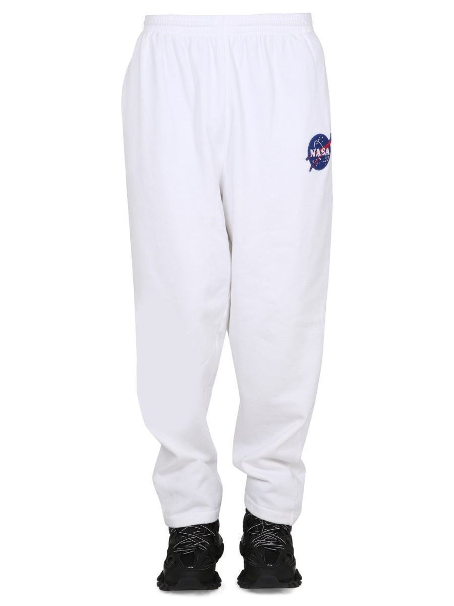Jogger Pants with Patch Details and Elastic Waistband