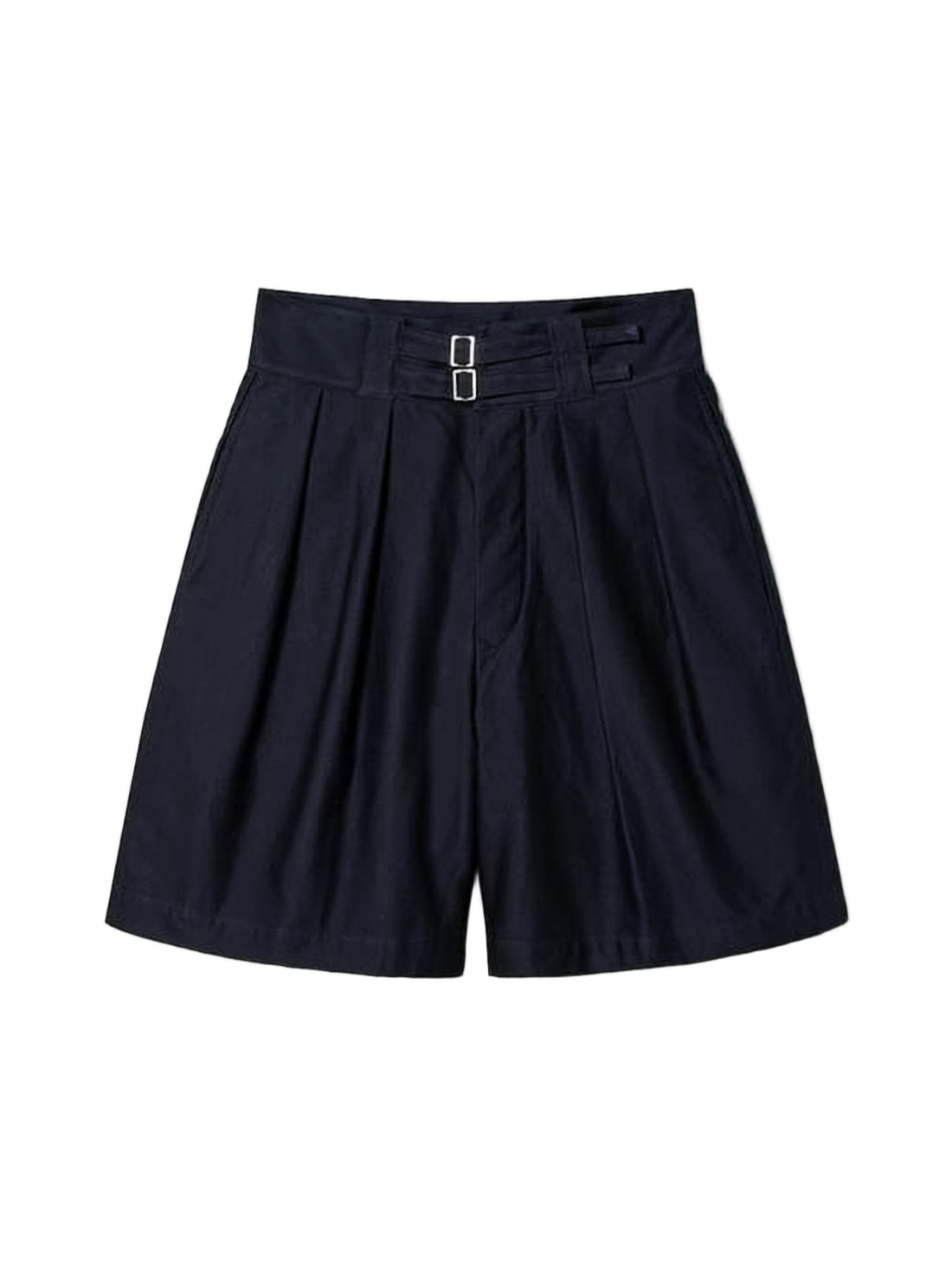 Tailored Black Shorts with High Waist