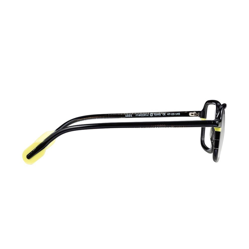 11G44Bn0A Squared Black Celluloid Eyeglasses