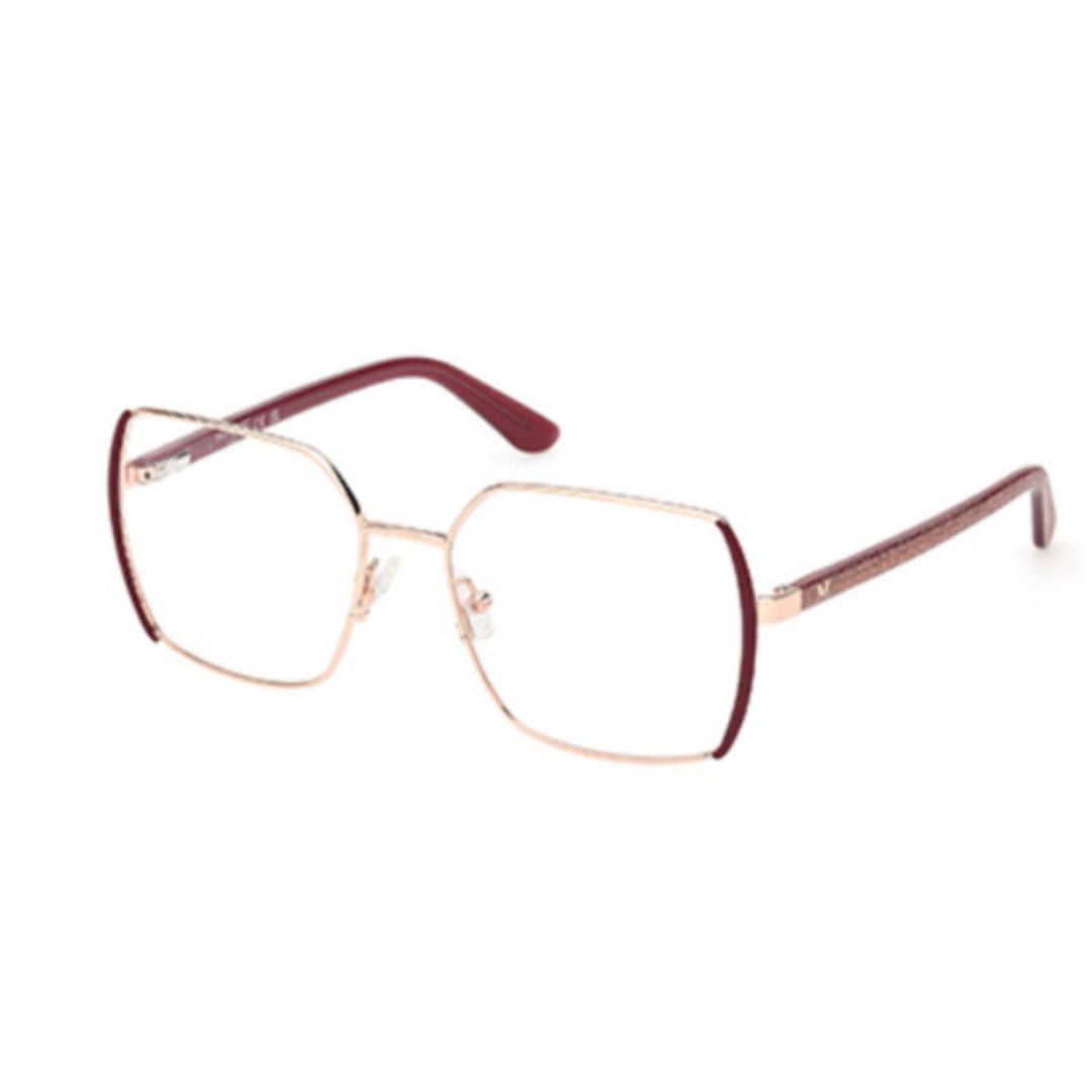 Gm50014 Geometric Oversized Eyeglasses with Refined Metallic Accents