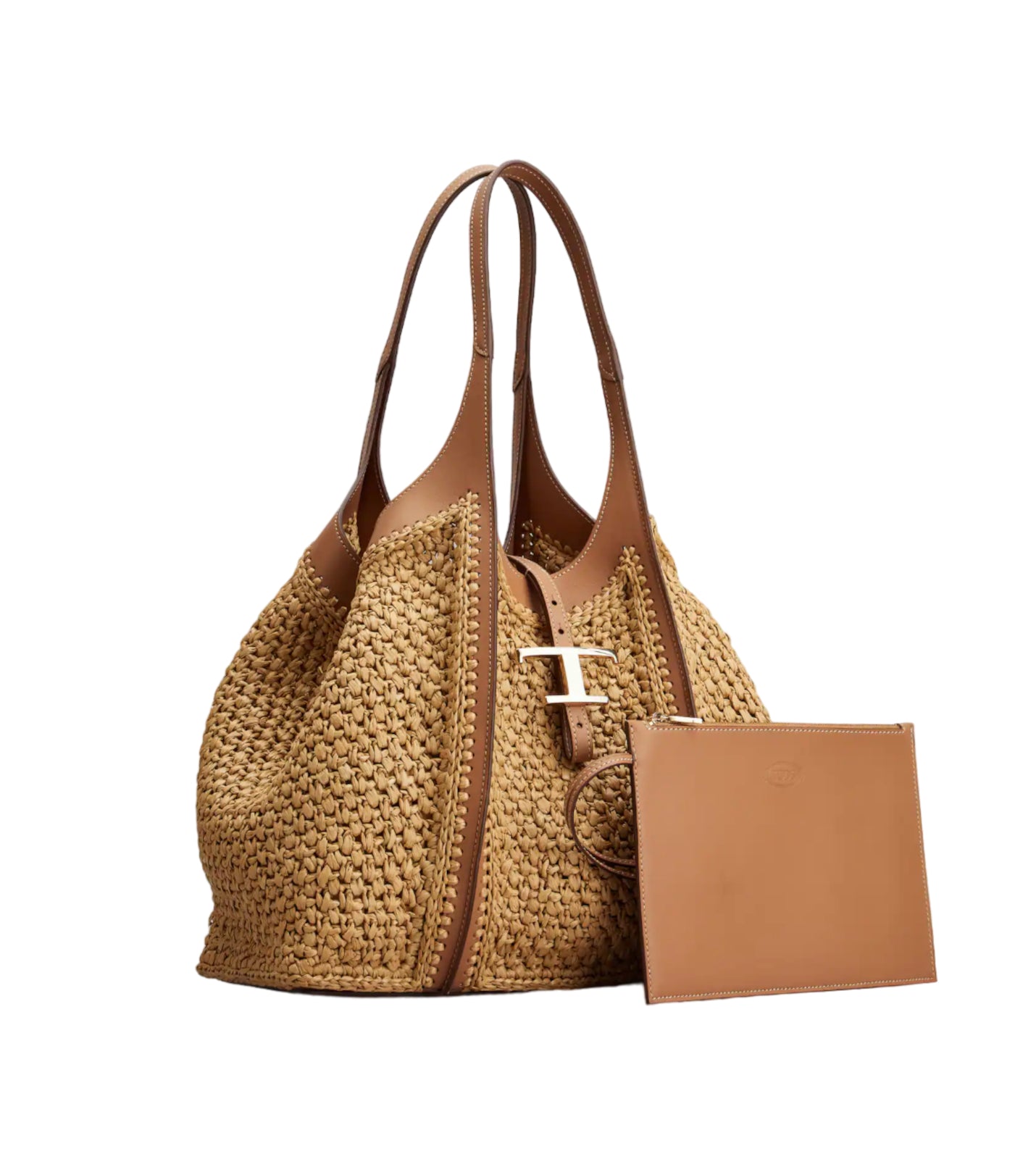 Yellow T Timeless Rattan Handbag