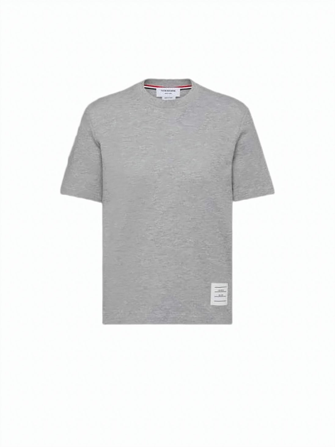 Classic Pique Knit T-Shirt With Tricolor Ribbon Detail