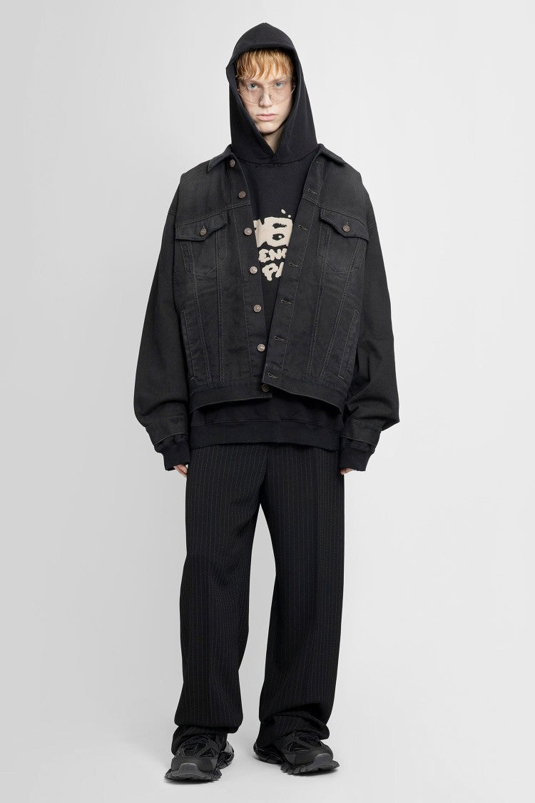 Oversized Black Denim Jacket