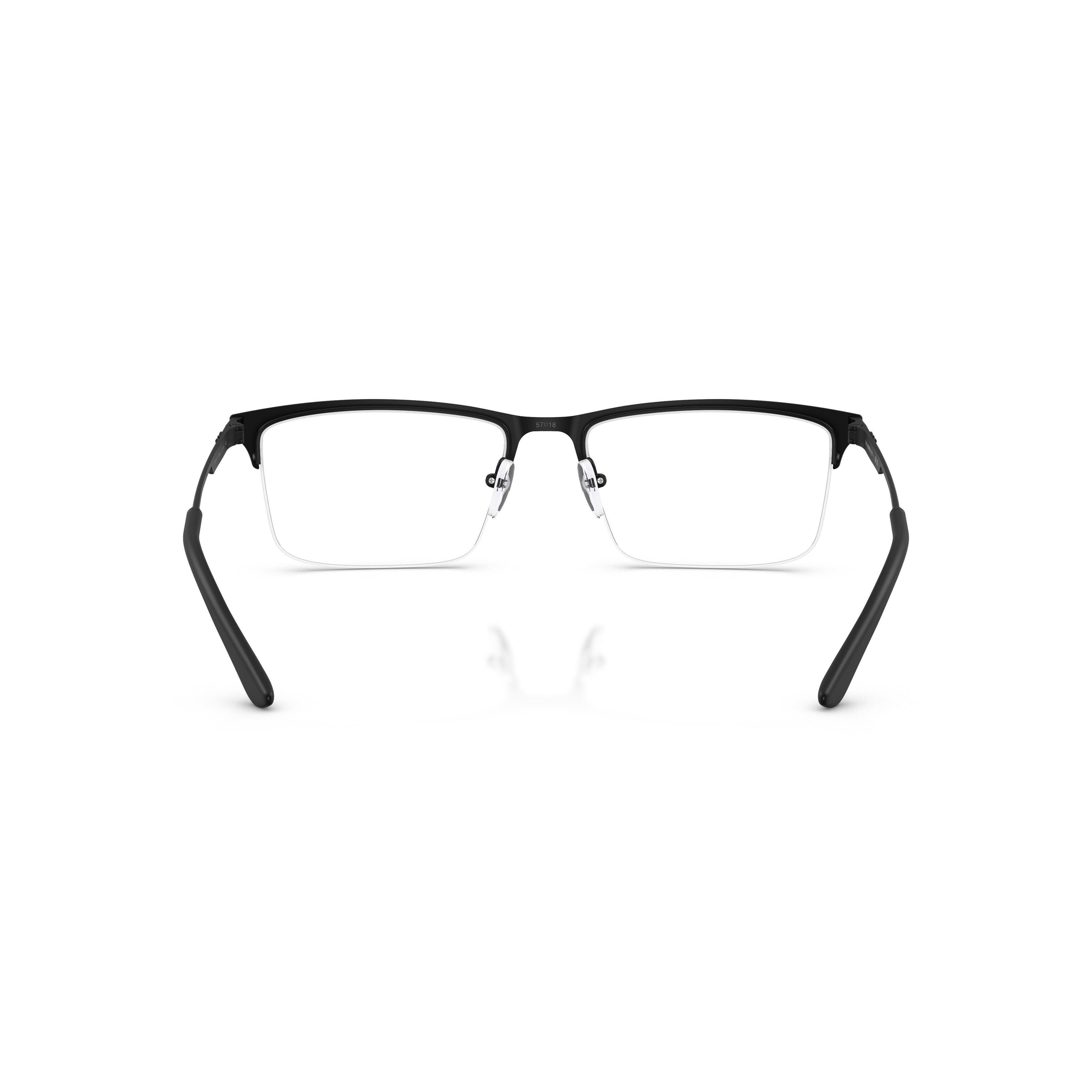0ea1177 Semi-Rimless Black Metal Frame Eyeglasses