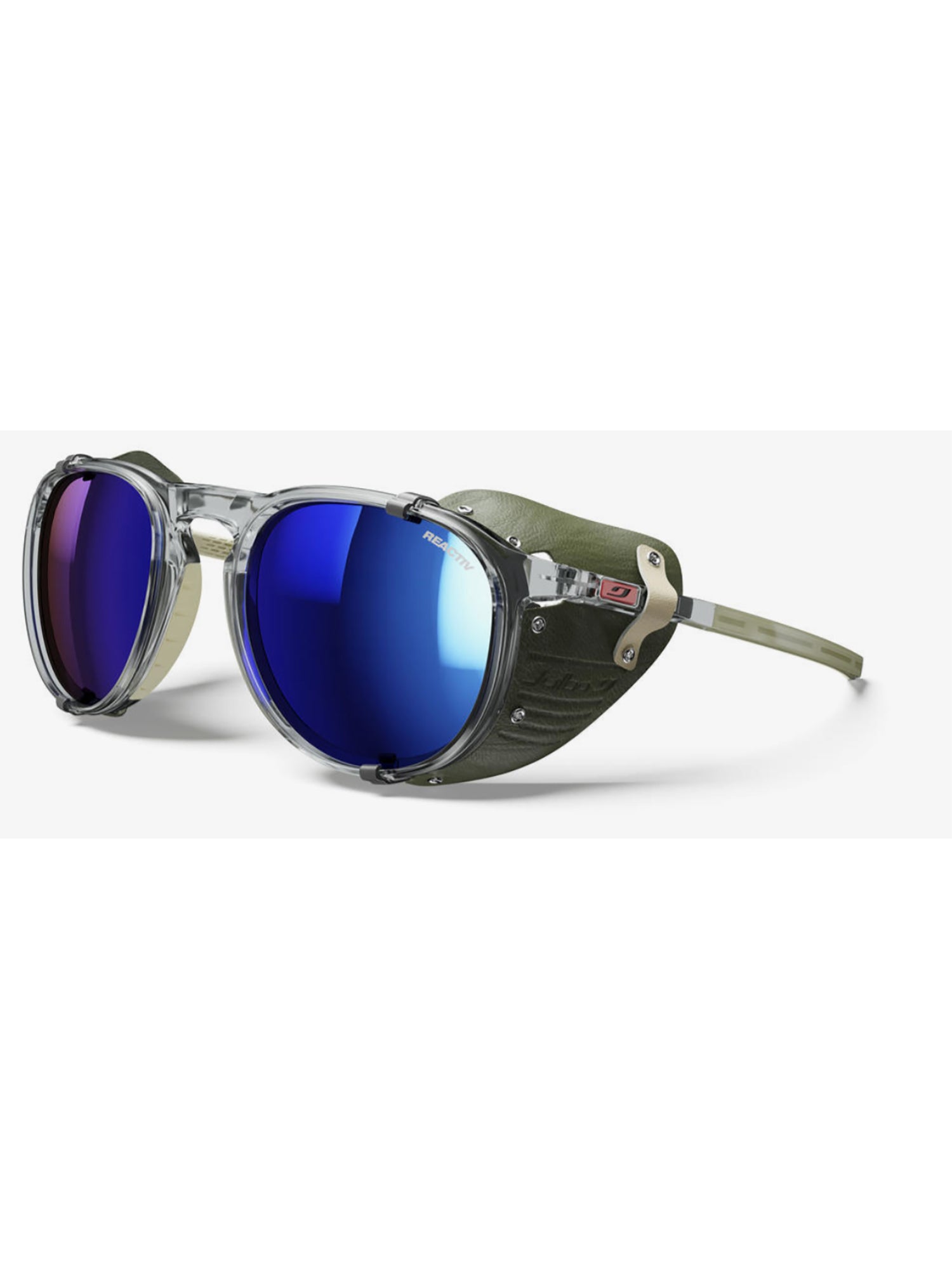 Rounded Frame Sunglasses with Mirrored Lenses
