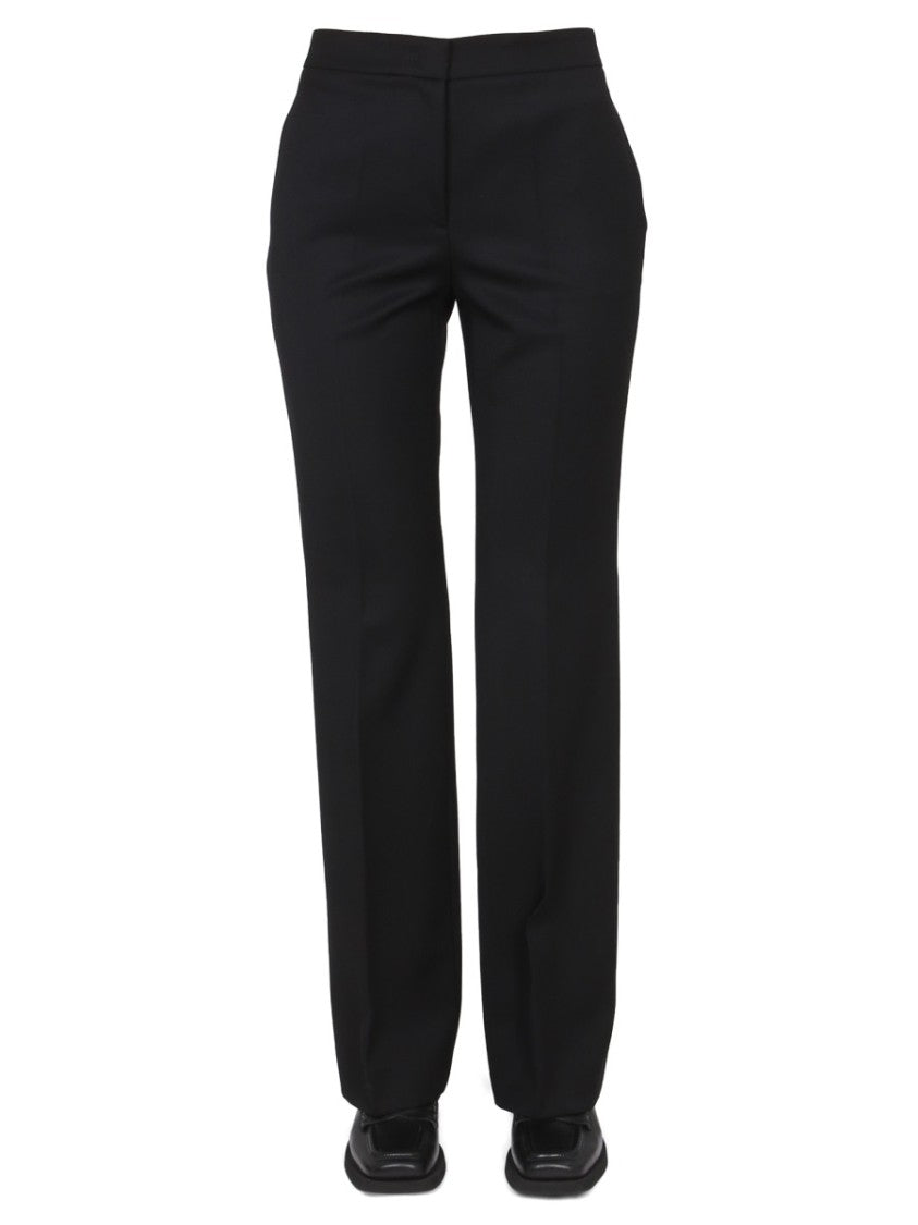 Wool Grain De Poudre Pants