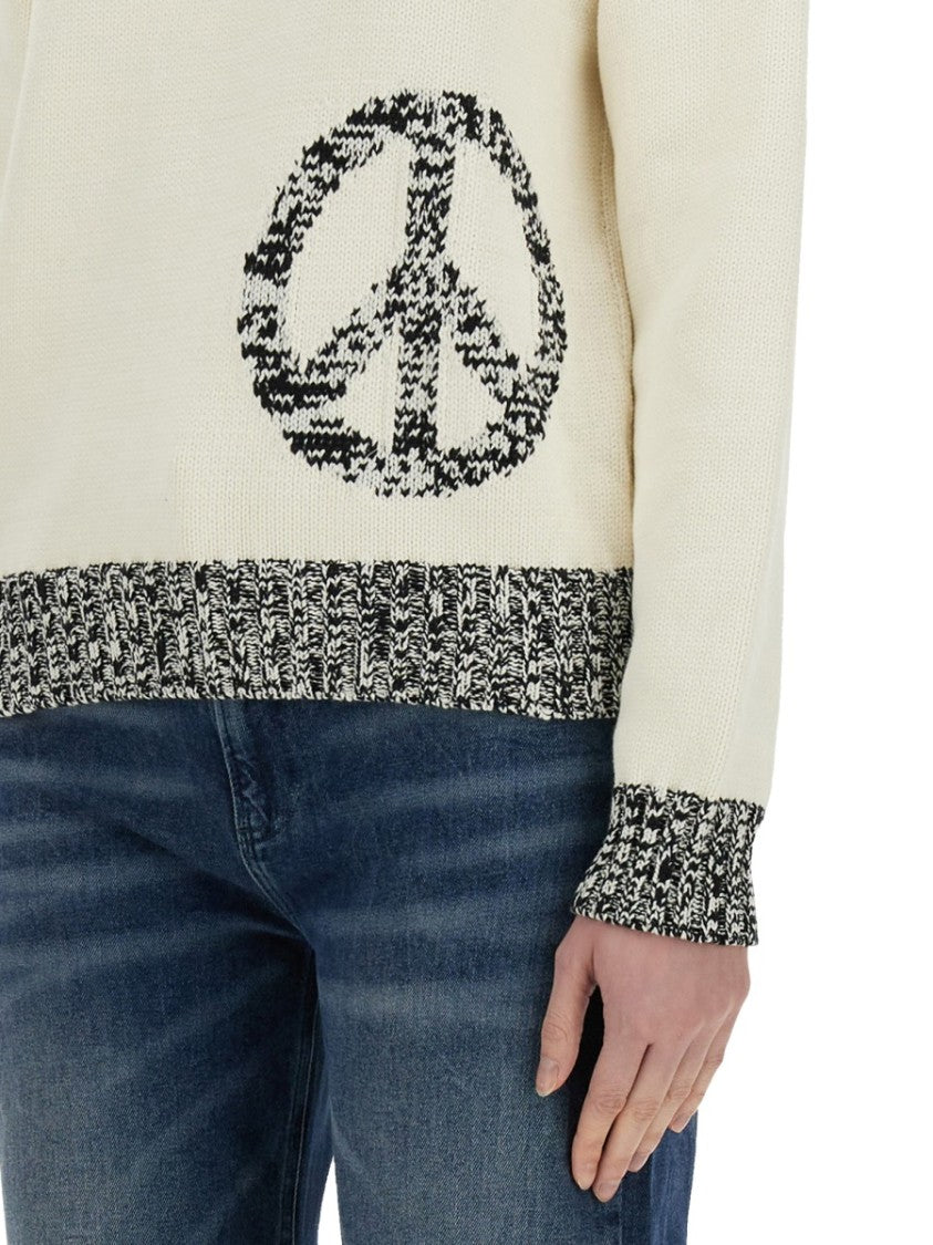 Relaxed Fit Sweater With Unique Inlay Pattern