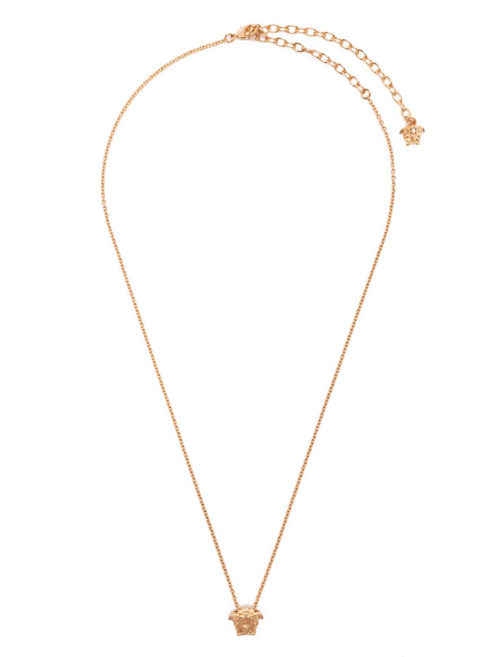 Medusa Head Motif Cable-Link Necklace in Gold-Tone Brass