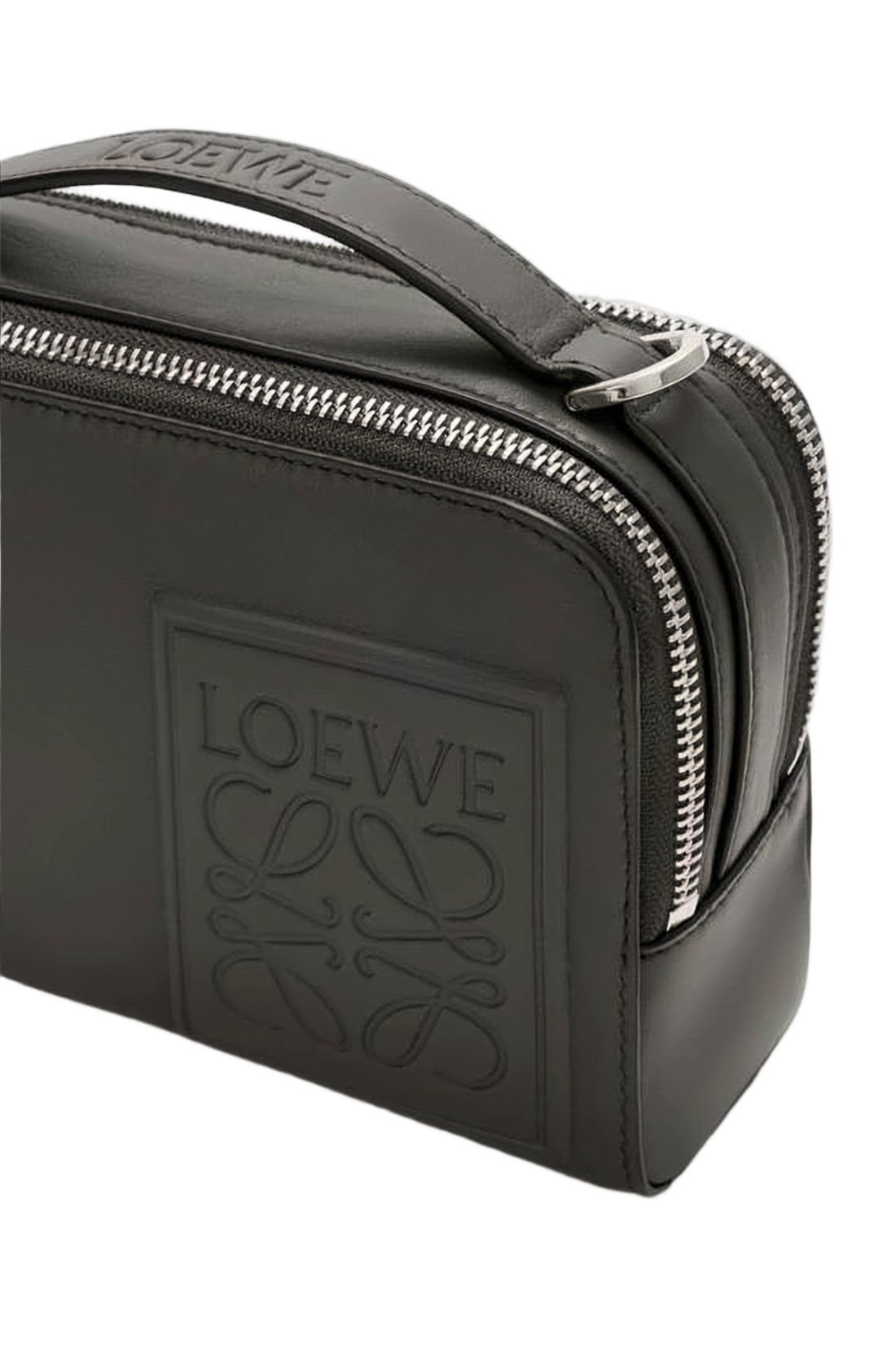 Sleek Rectangular Calf Leather Shoulder Bag