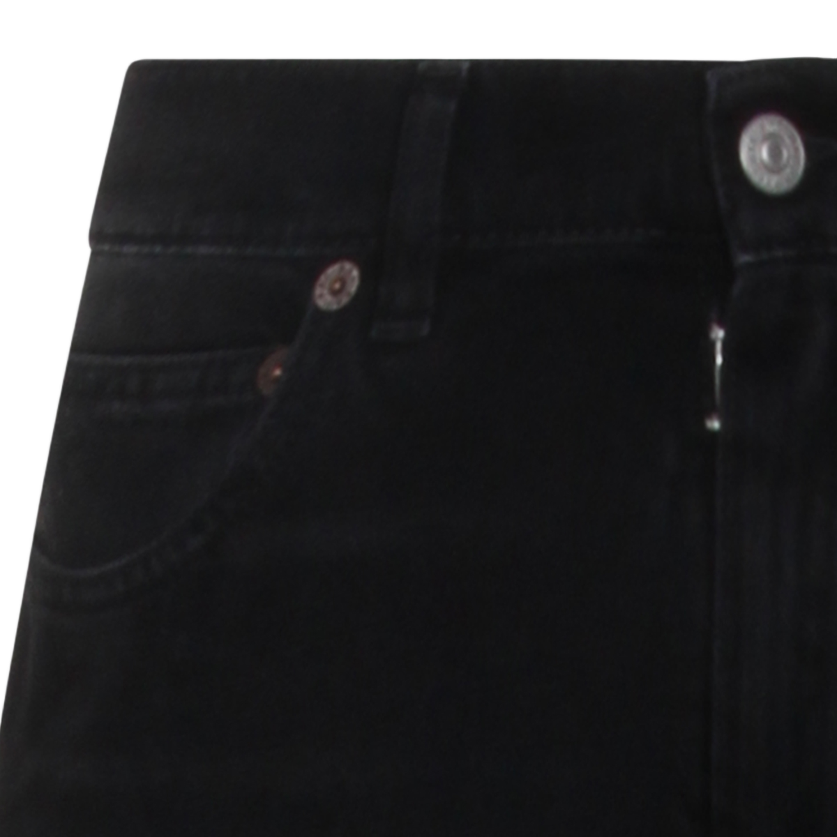 Straight-Leg Black Denim Jeans