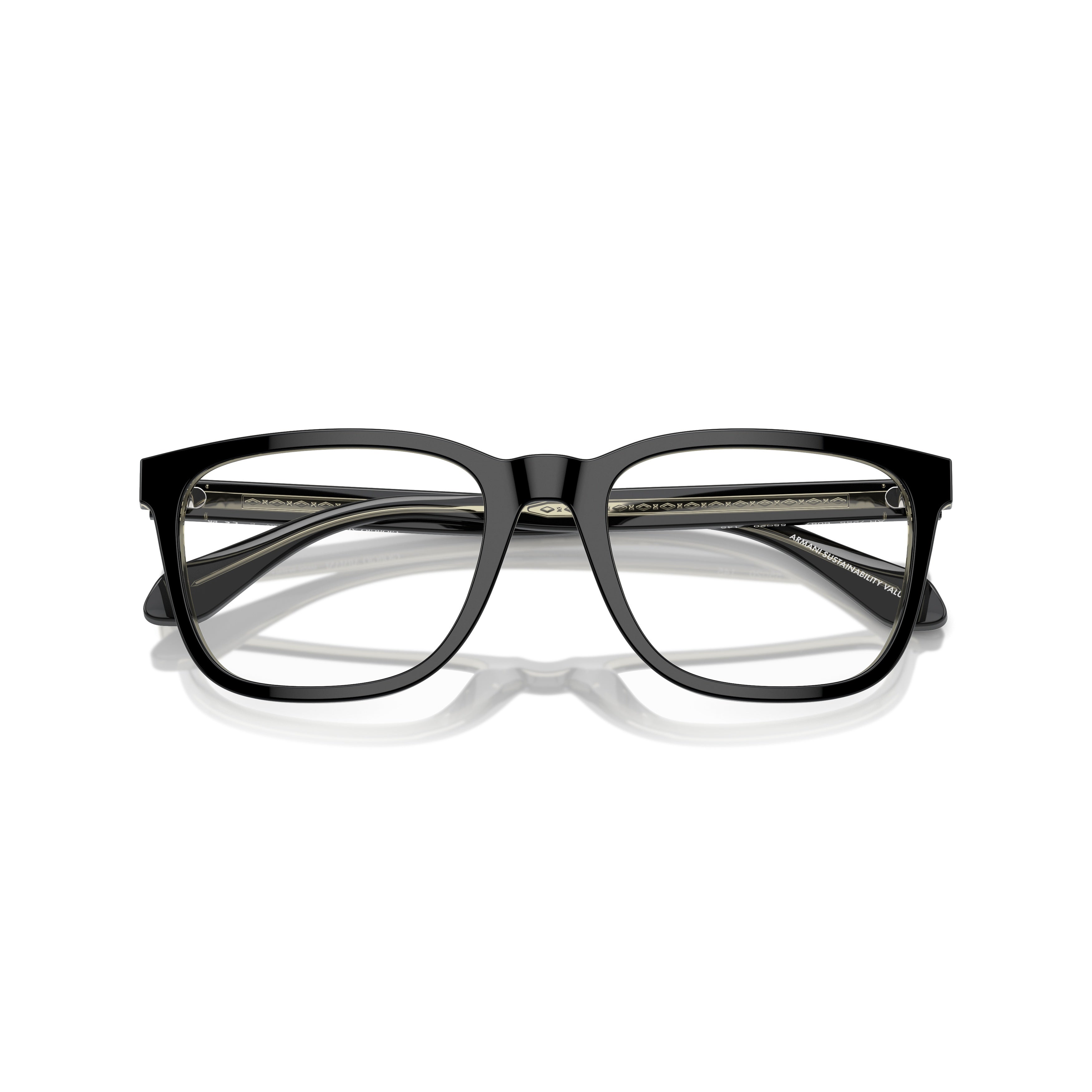 0ar7255 Rectangular Acetate Eyeglasses with Translucent Arms