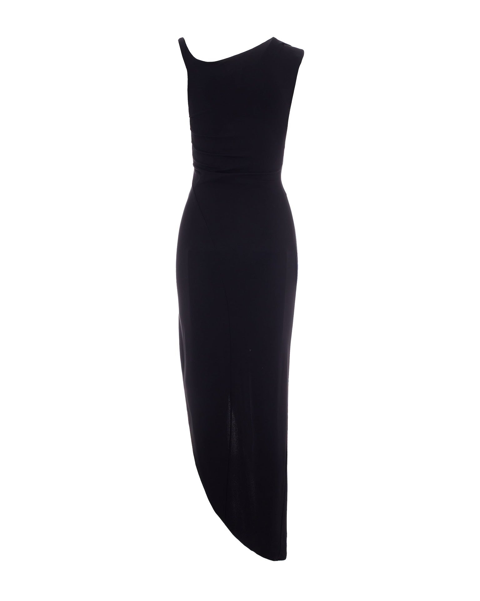 Black Jersey Crêpe Dress With Jewel Strap