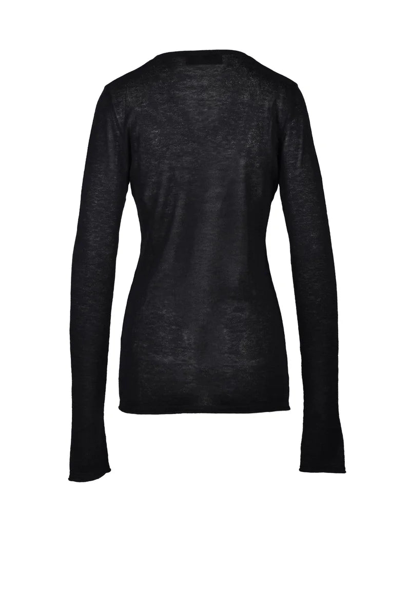 Silk and Cashmere Sweater - Black