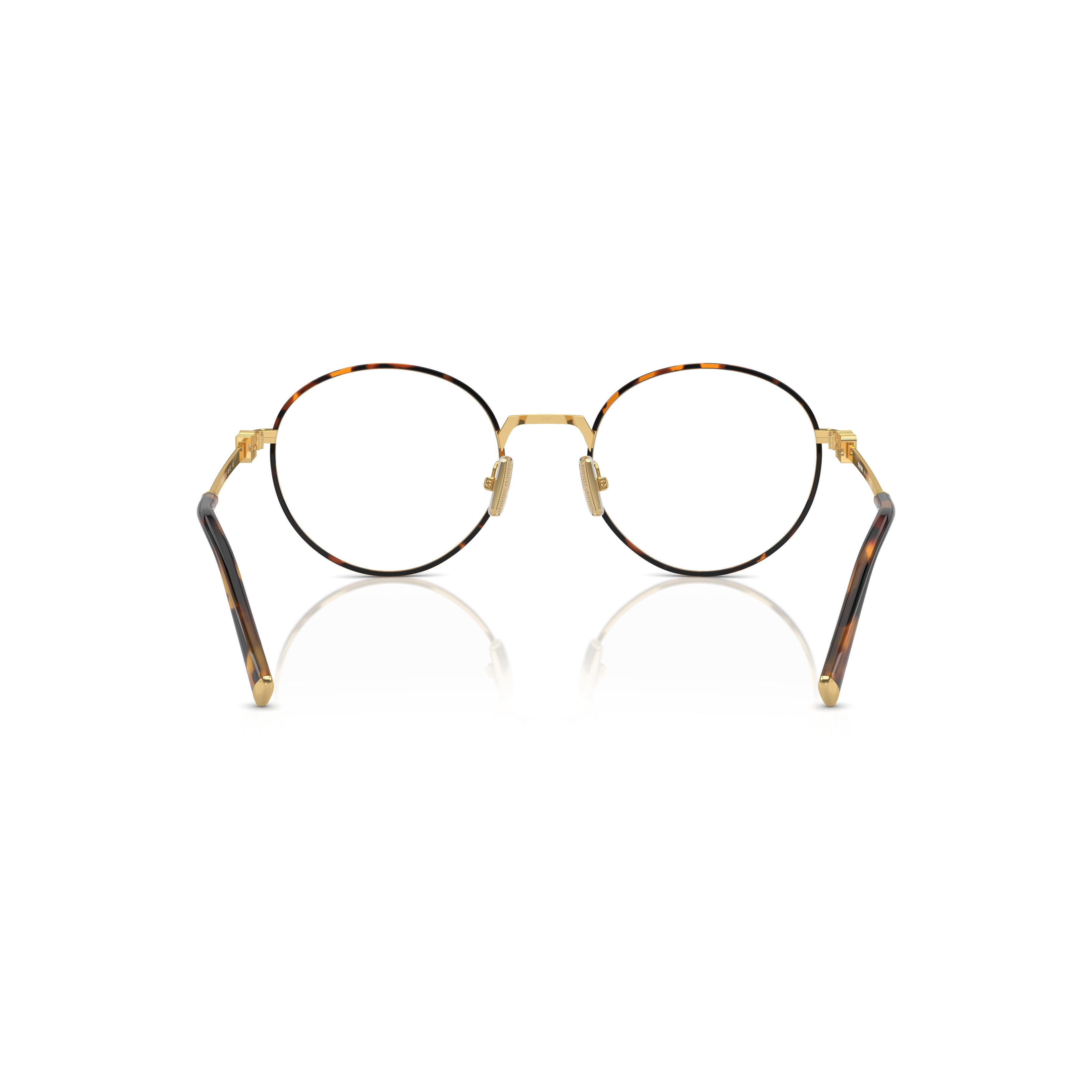 0mu 52xv Round Tortoiseshell-Accented Eyeglasses
