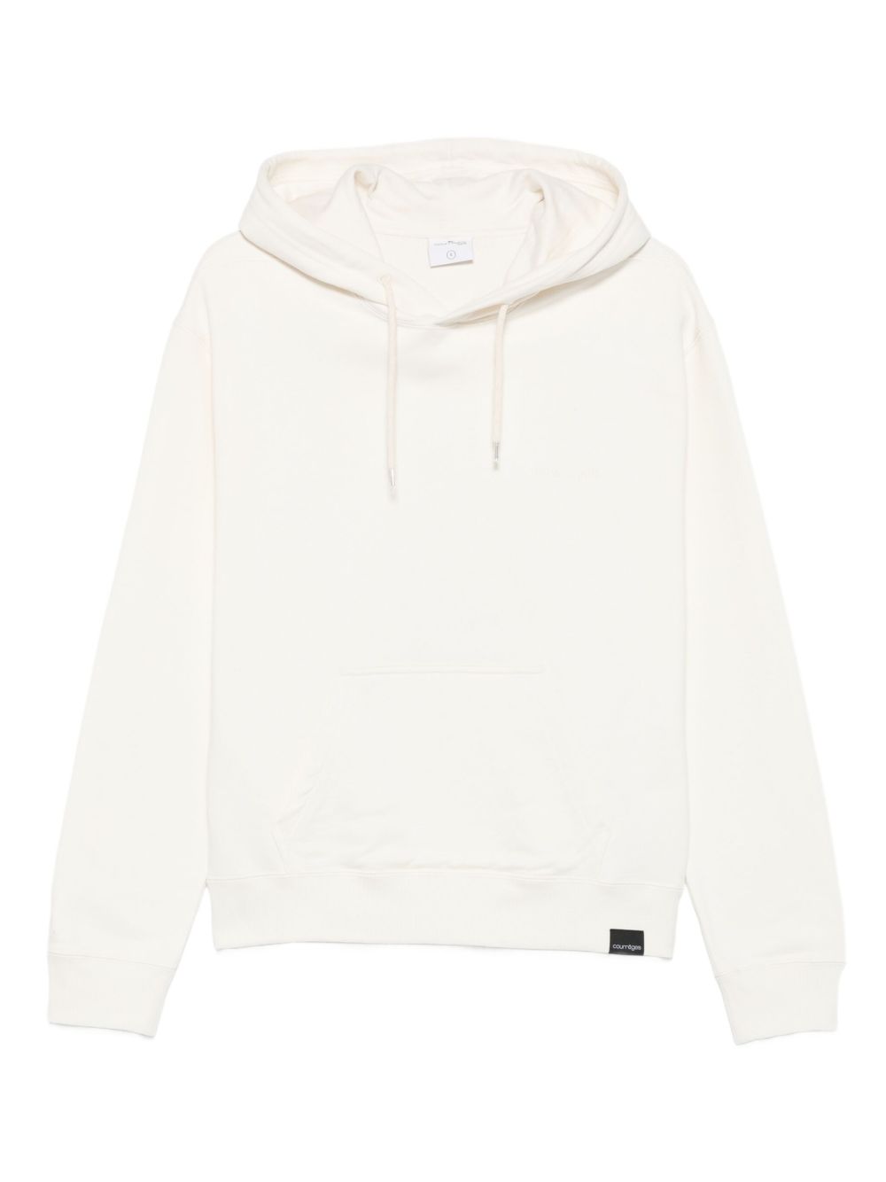 Relaxed Fit White Hoodie with Classic Kangaroo Pocket