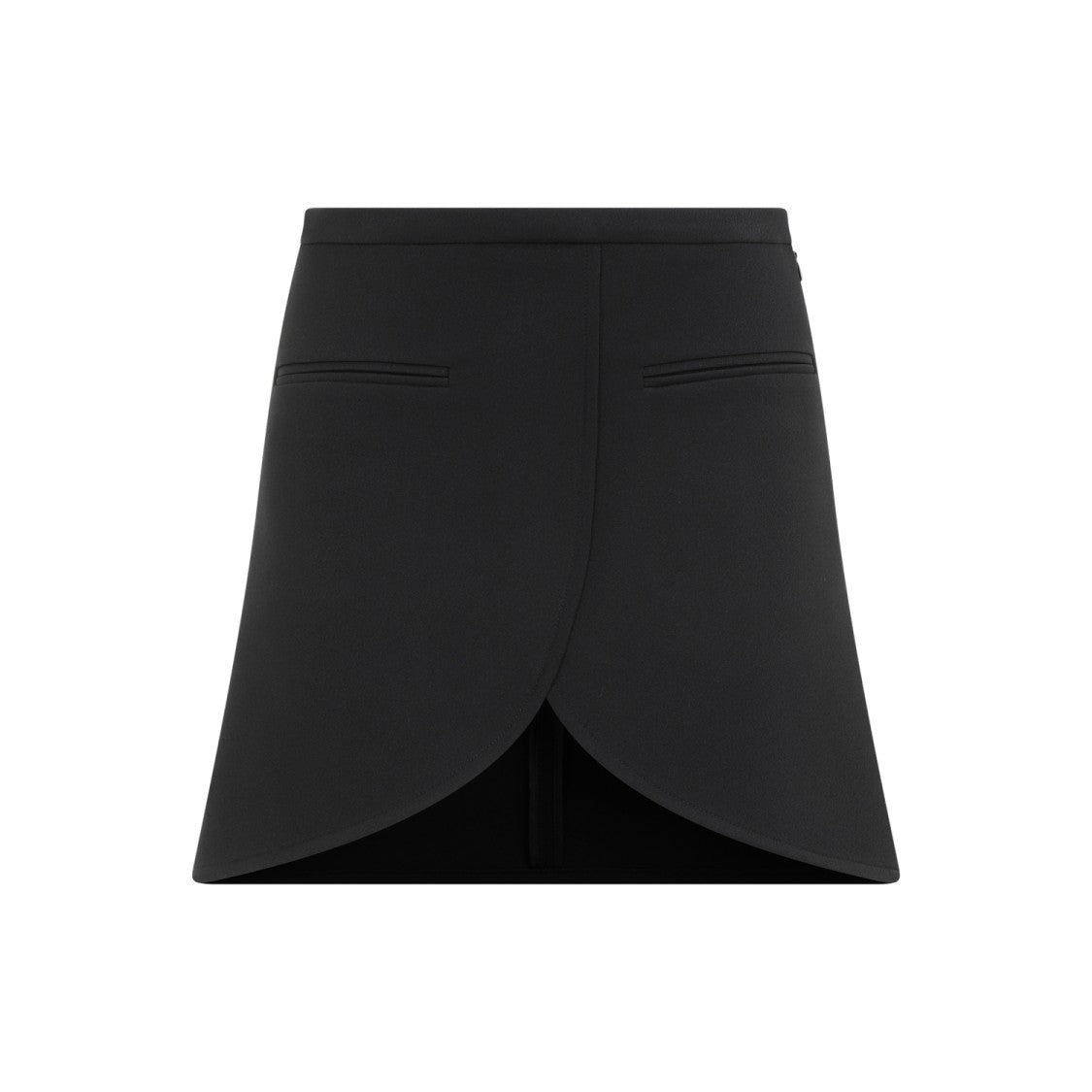 Ellipse Black Twill Mini Skirt