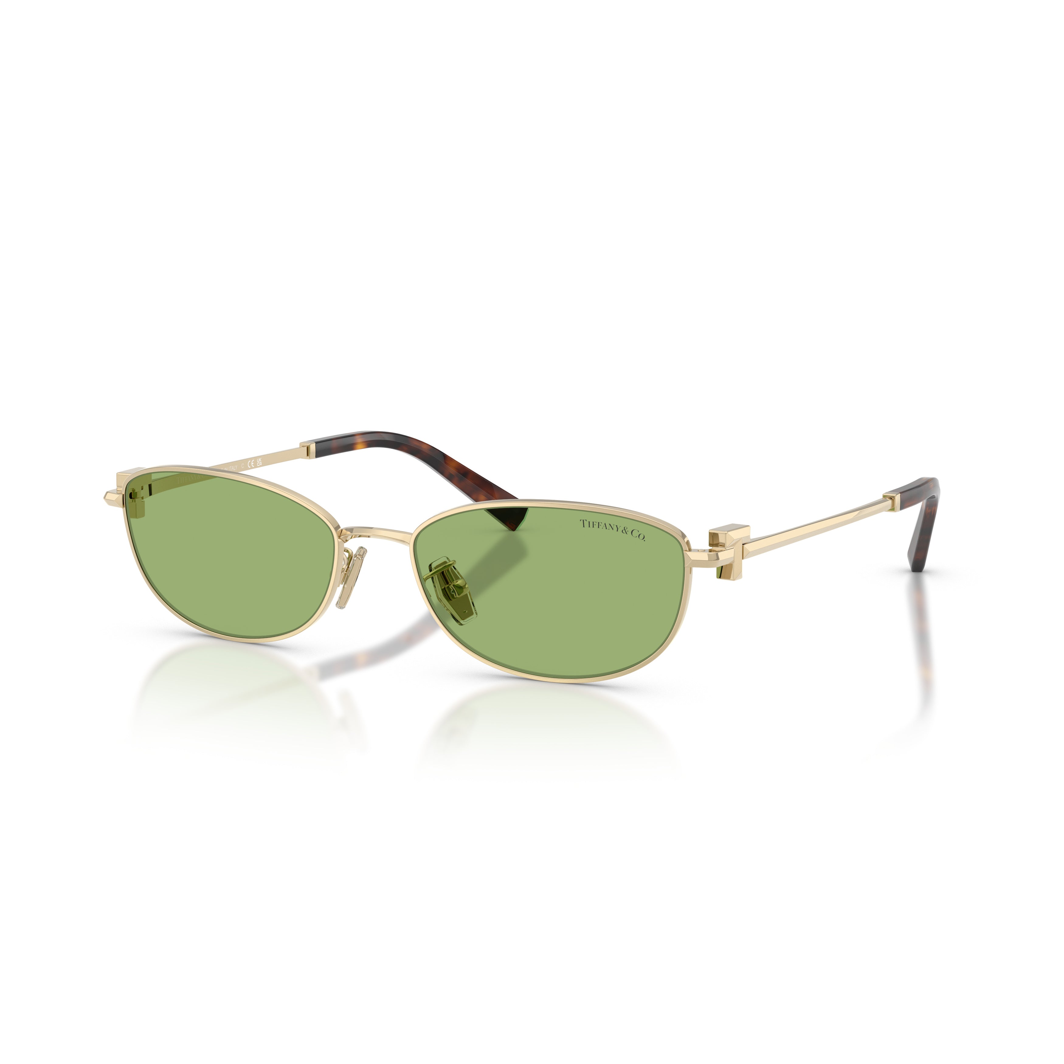 0tf3115 Rectangular Gold-Tone Steel Sunglasses