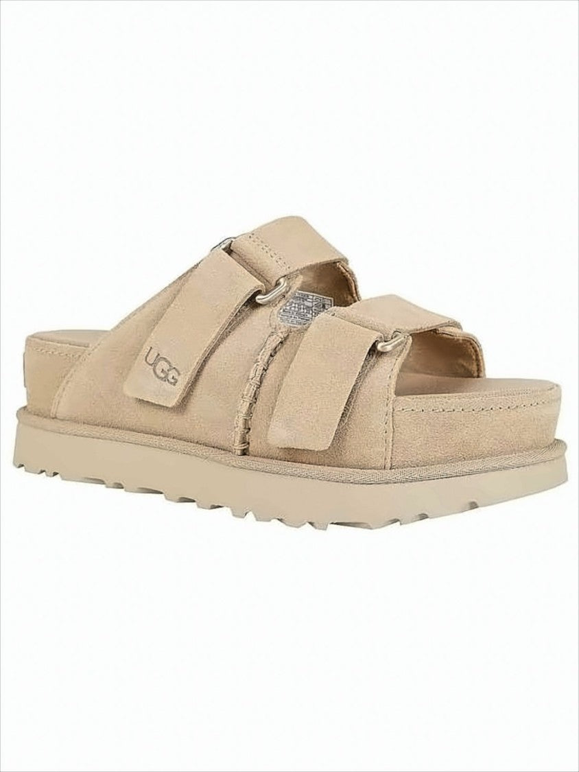 Suede Slip-On Mules with Adjustable Straps