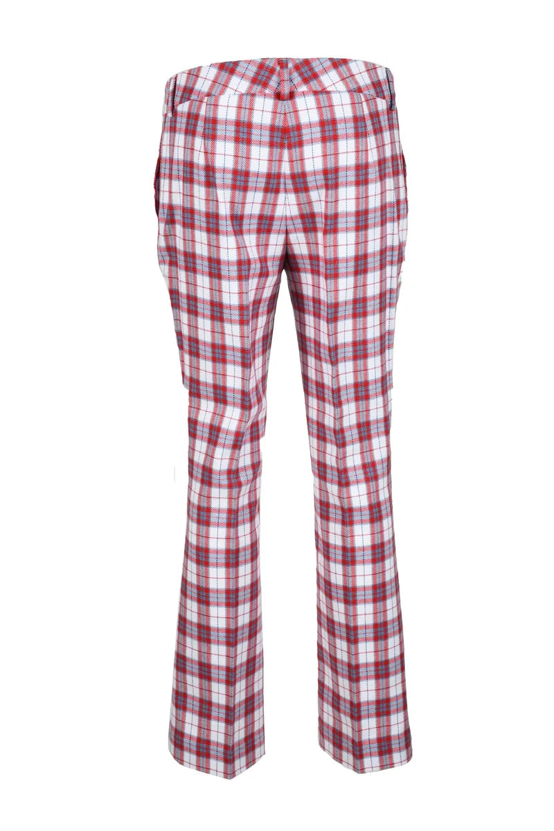 Plaid Trousers with Classic Fit