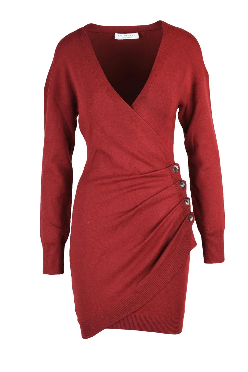 Women's Mini Knit Dress - Red