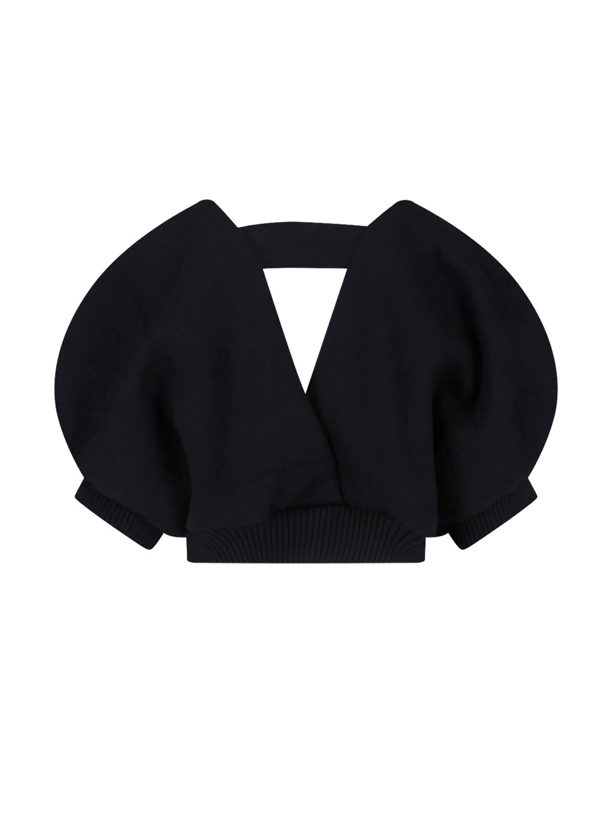 Black V-Neck Cotton Blend Cardigan