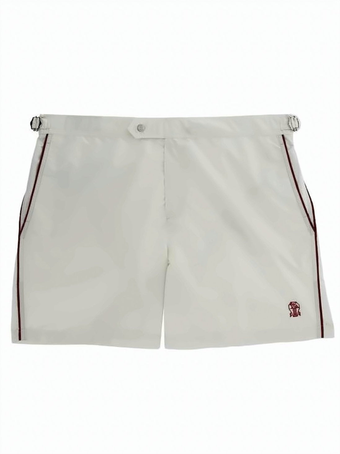 White Shorts with Embroidered Logo