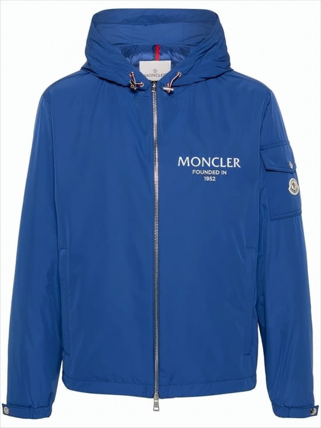 Lightweight Blue Moncler Jacket with Adjustable Hood