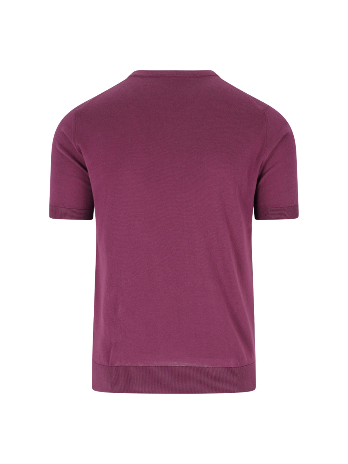 Burgundy Kempton Sea Island Cotton T-shirt