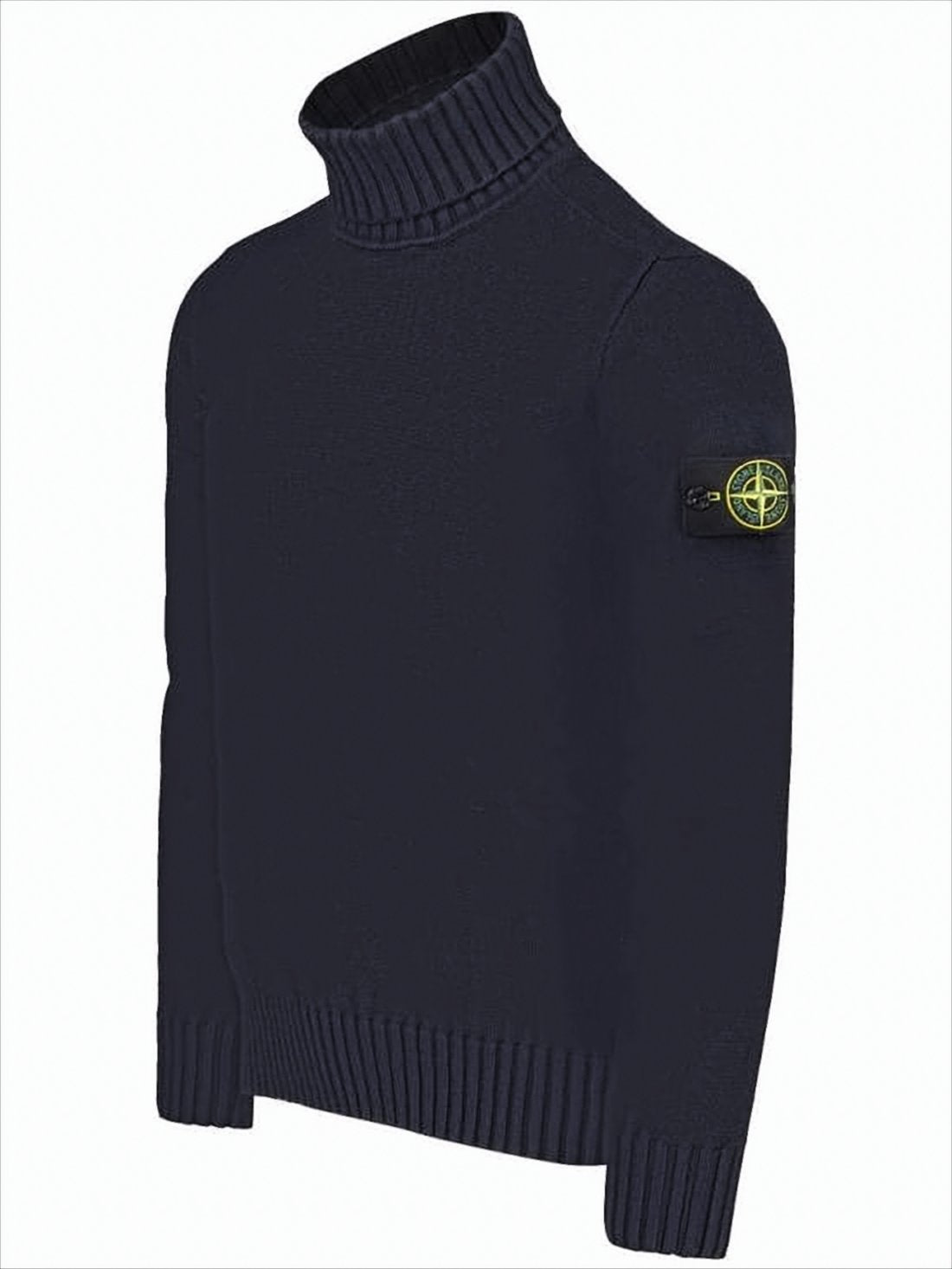 Knitted Turtleneck Sweater with Ribbed Detailing
