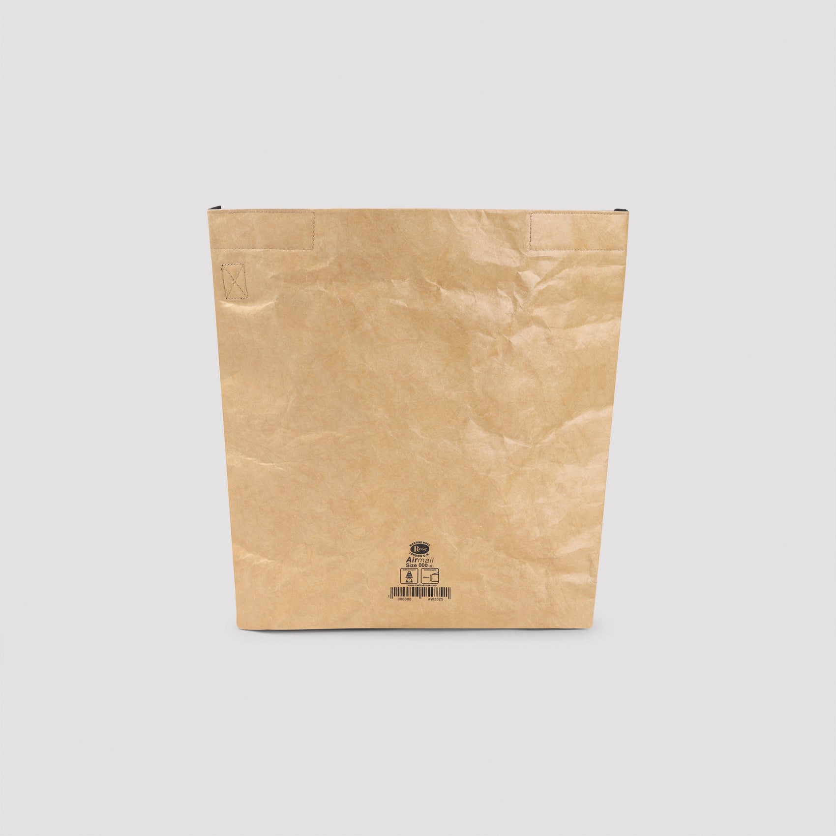 Rectangular Tote Bag with Crinkled Texture