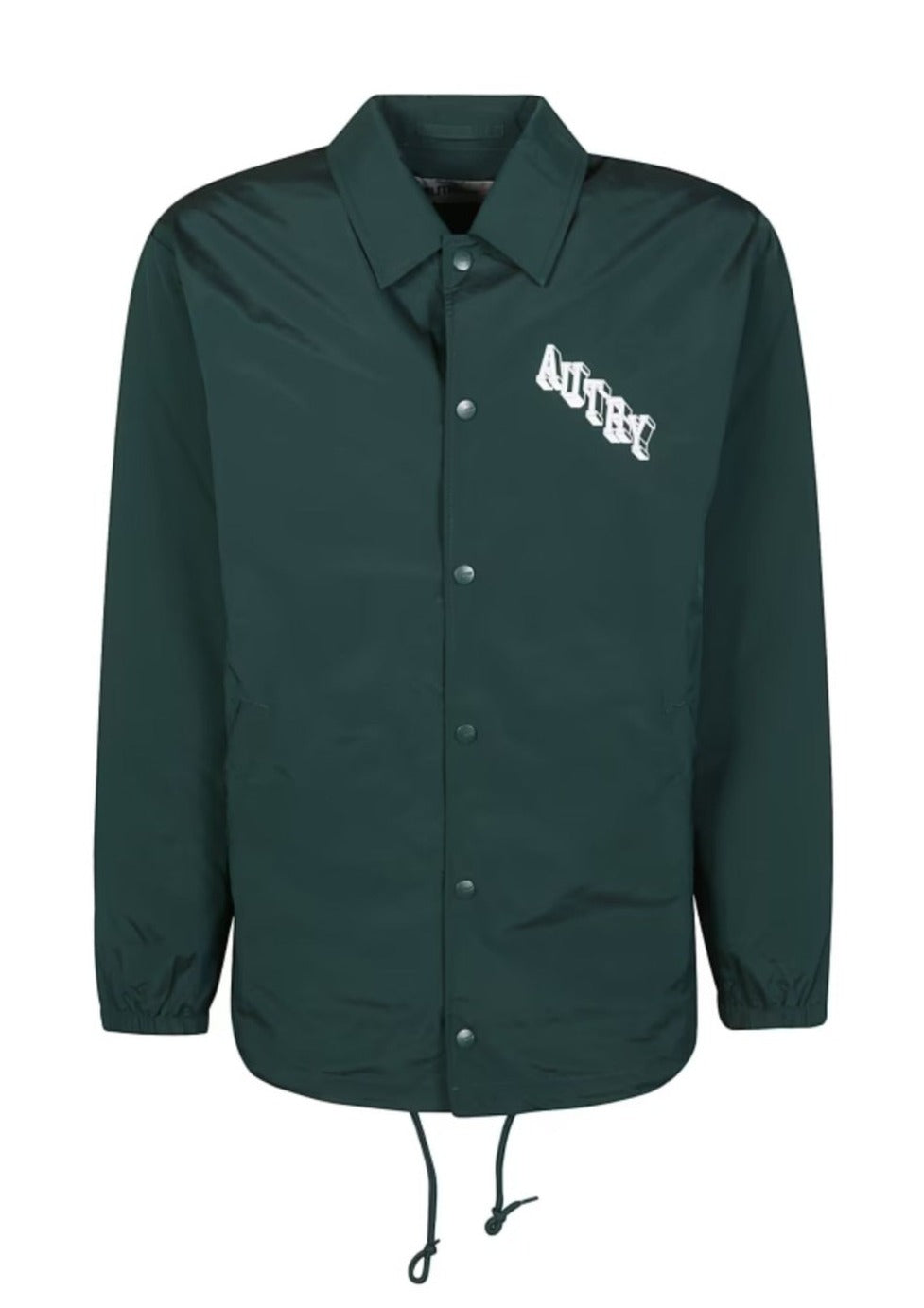 Classic Collar Button-Up Jacket With Ribbed Hems