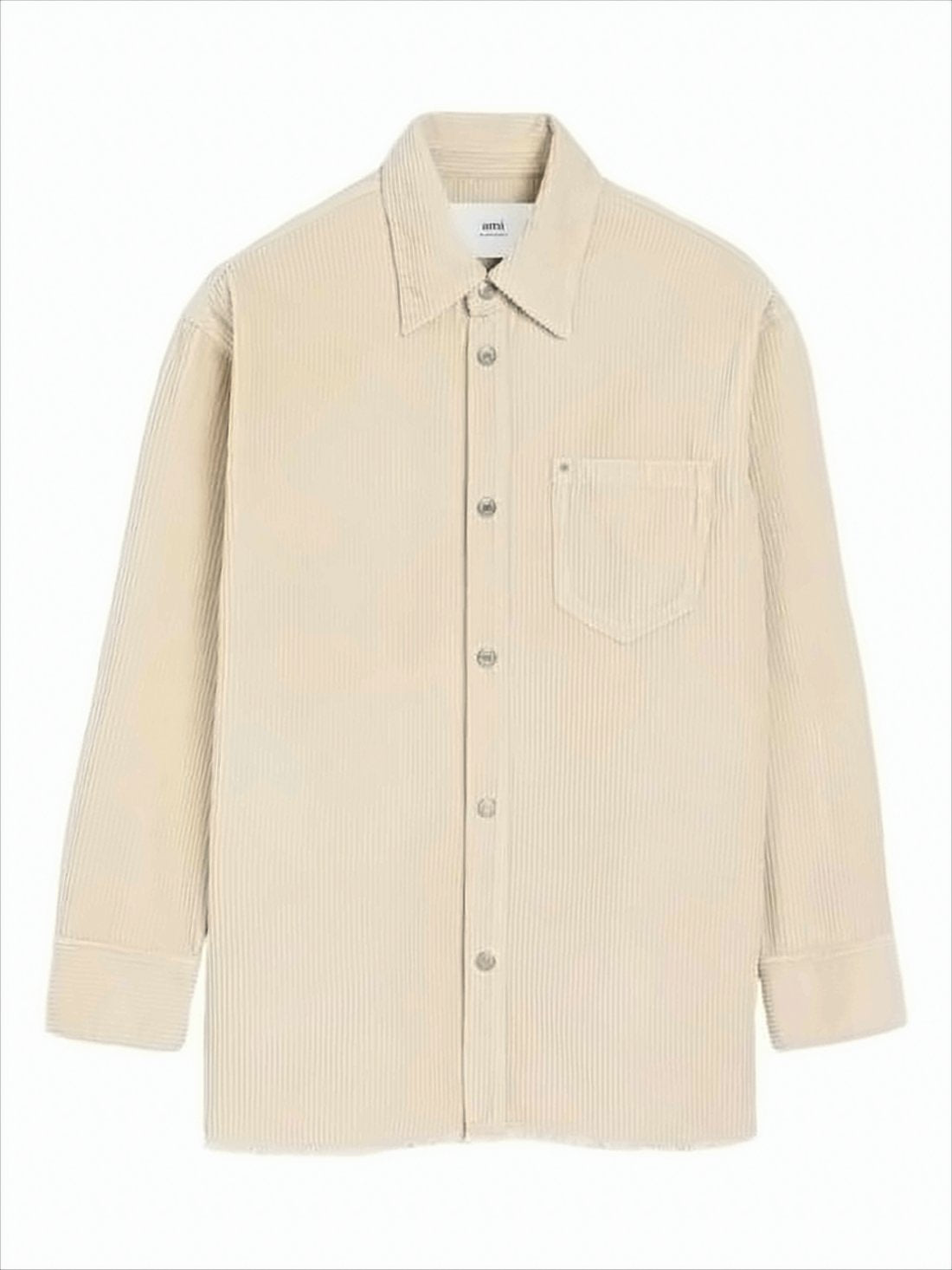 Corduroy Velvet Oversized Shirt with Side Slits