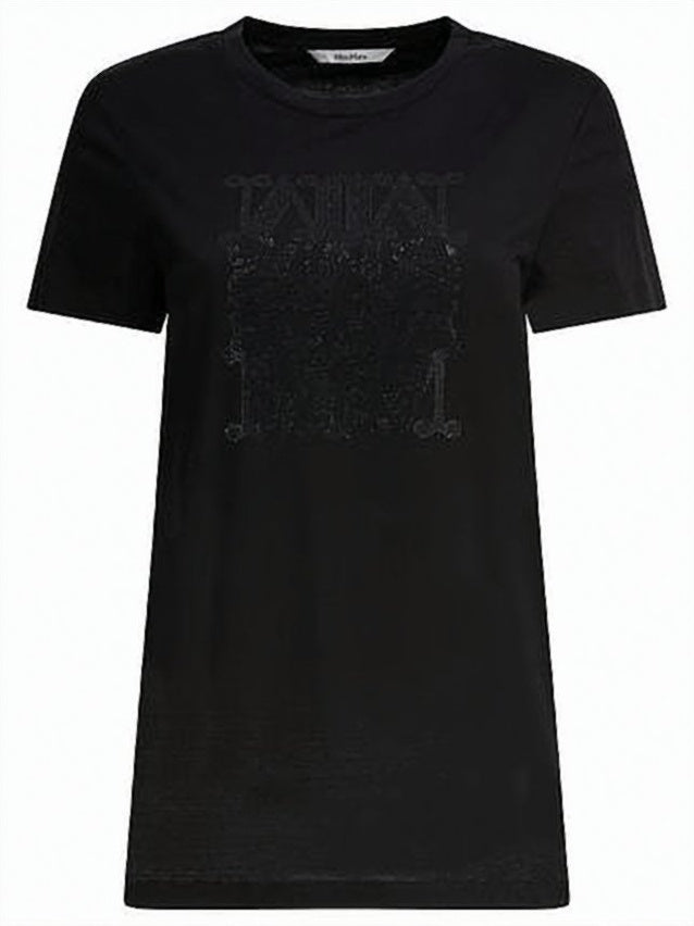 Short-Sleeve Cotton T-Shirt with Embossed Logo