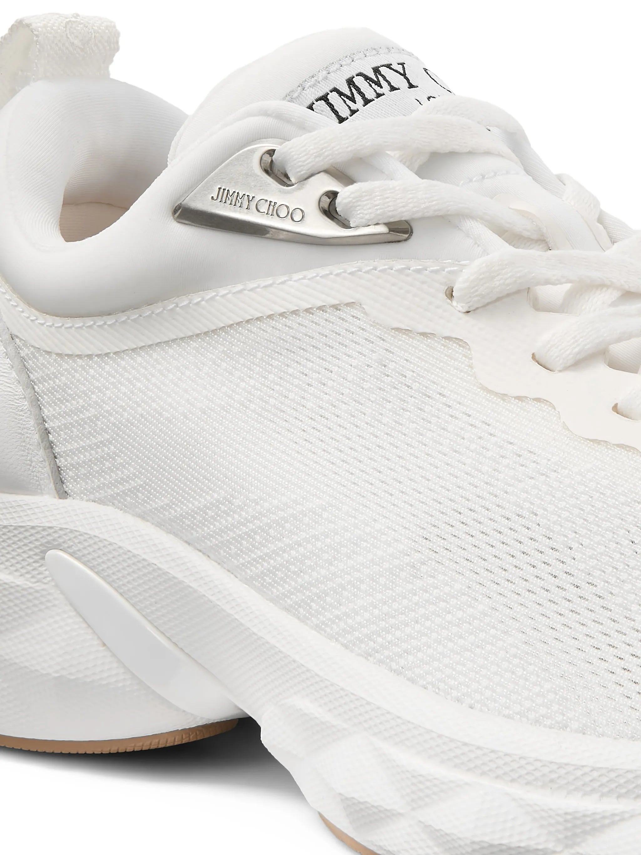 White Diamond Sculpted Mesh Sneakers