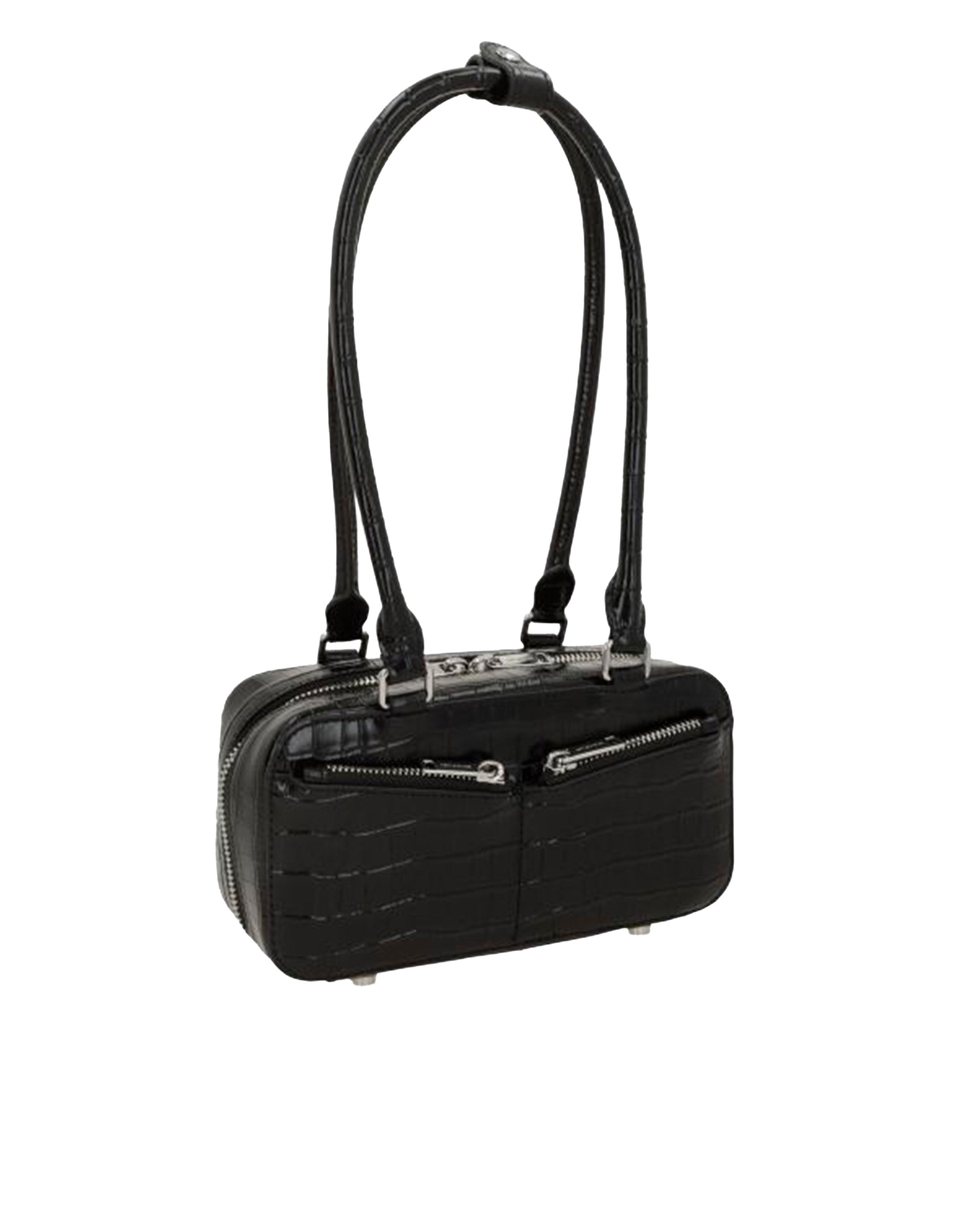 Mini Shoulder Bag with Crocodile-Effect Texture