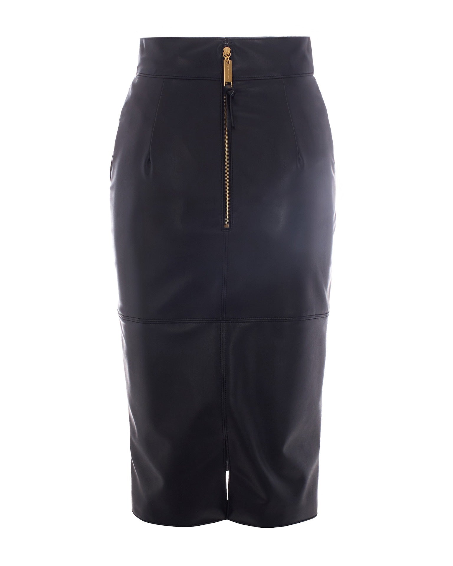 Black Nappa Leather Skirt