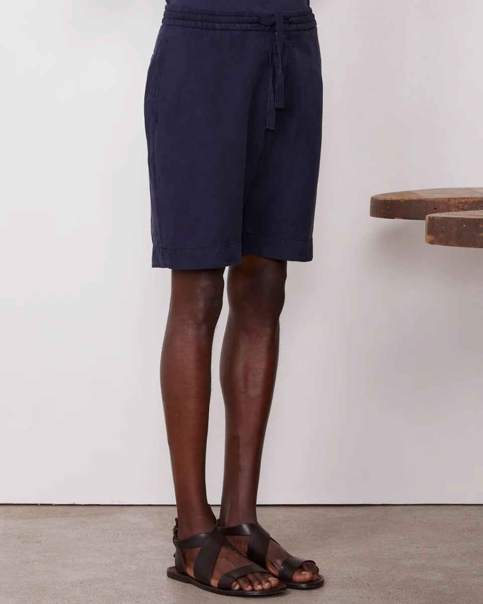 Adjustable Grosgrain Drawstring Blue Shorts