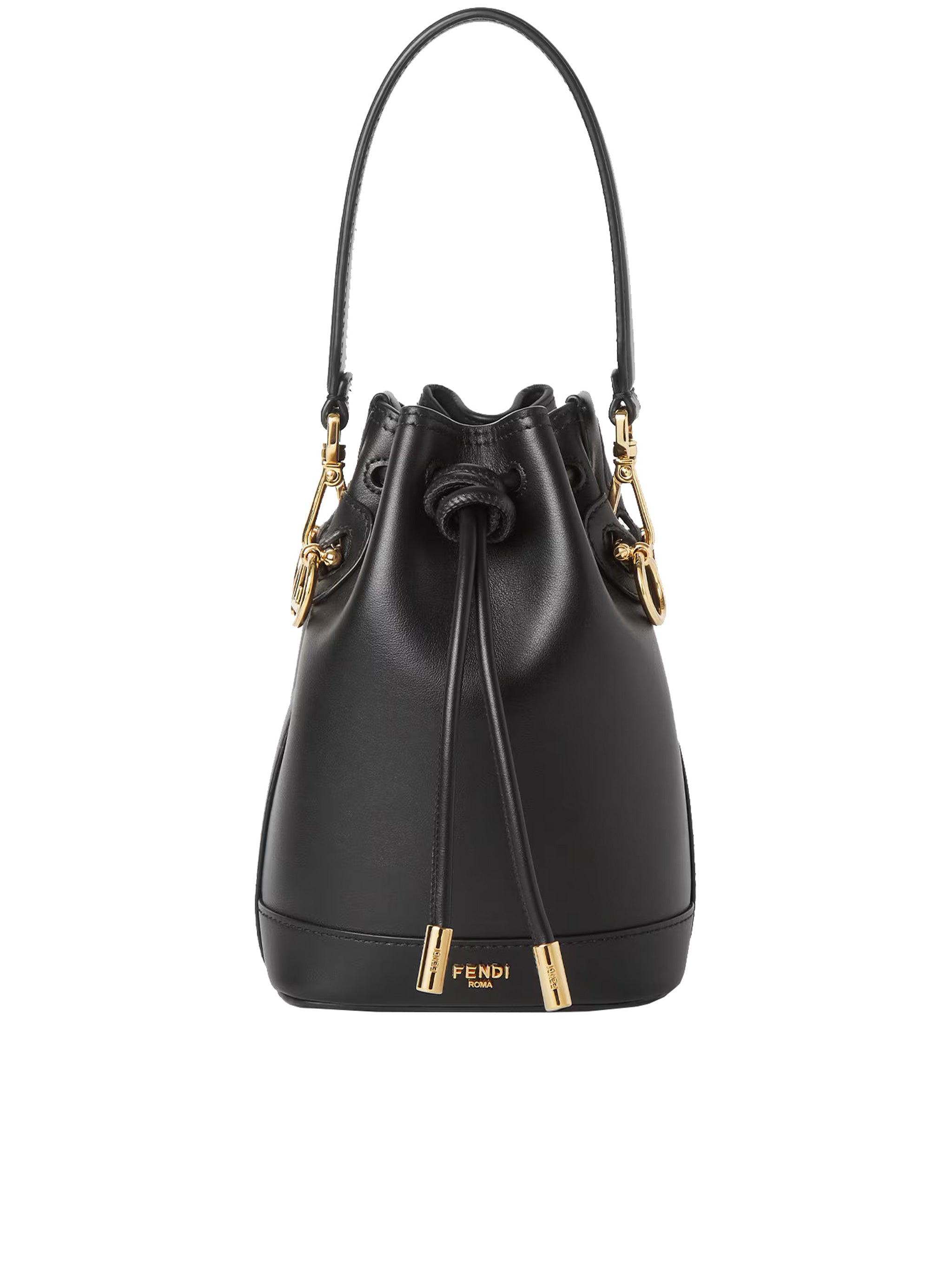 Mini Mon Tresor Black Leather Bucket Bag