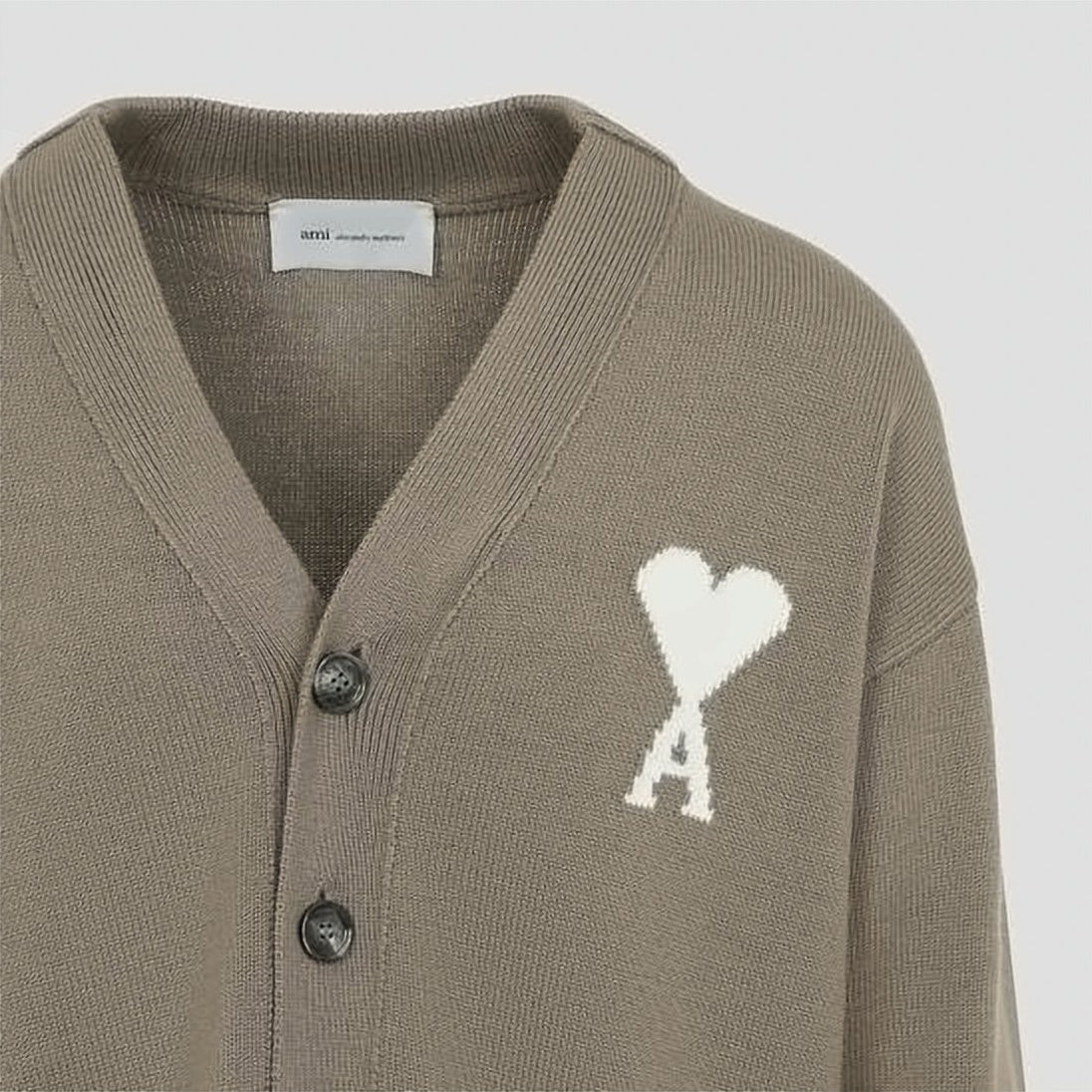 Iconic Heart Emblem V-Neck Cardigan