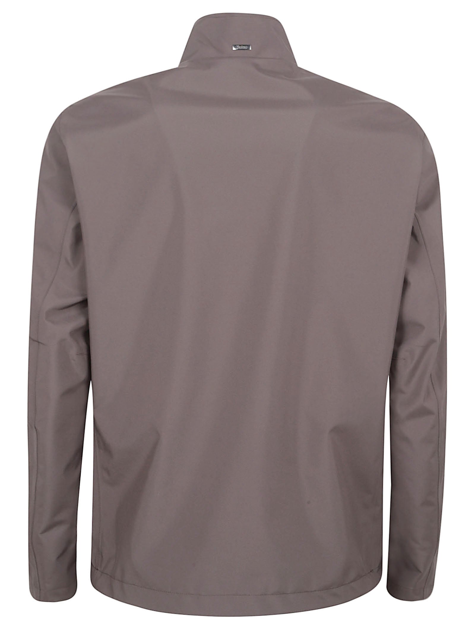 Brown Casual Jacket with High Collar